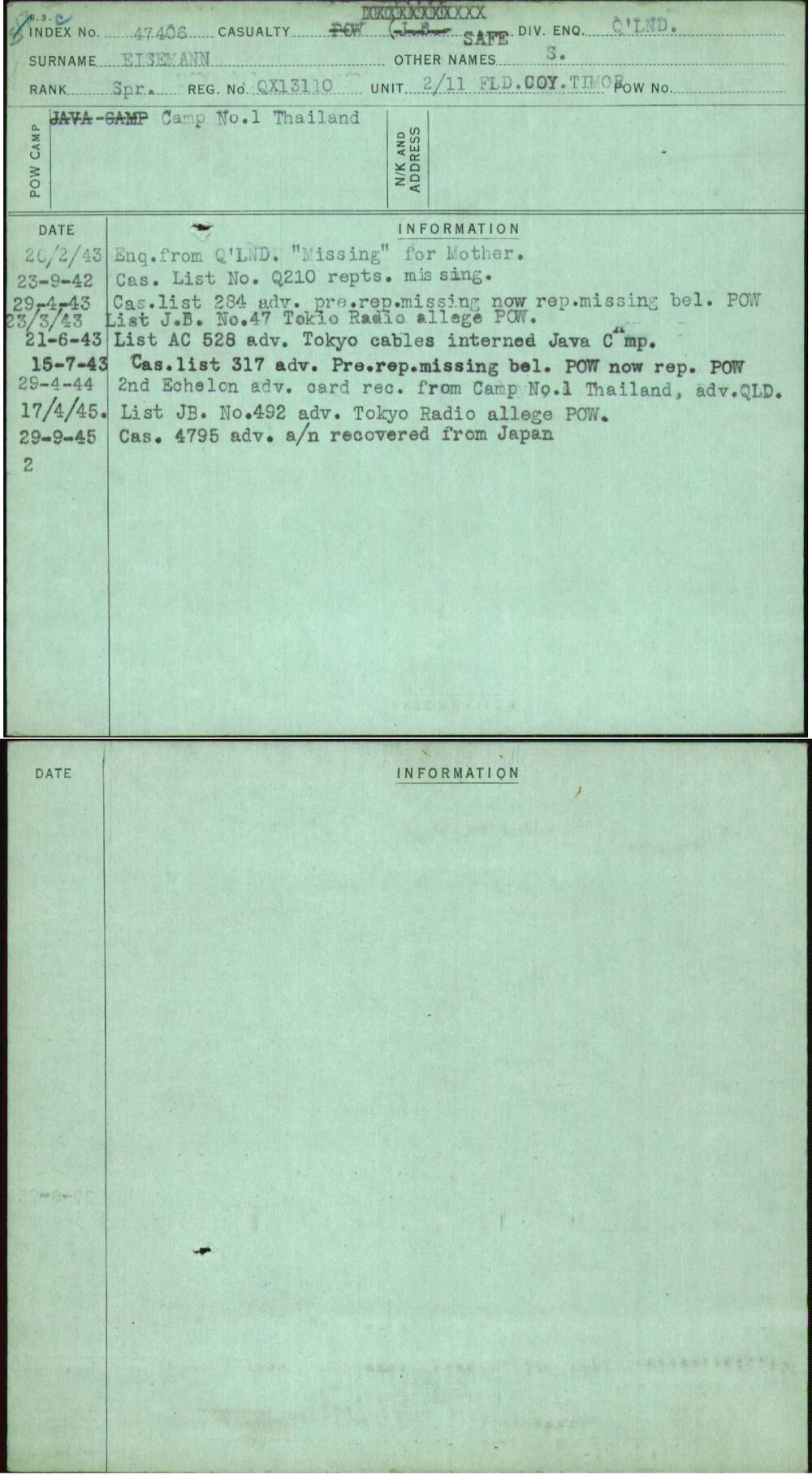 Eisemann, S, QX13110