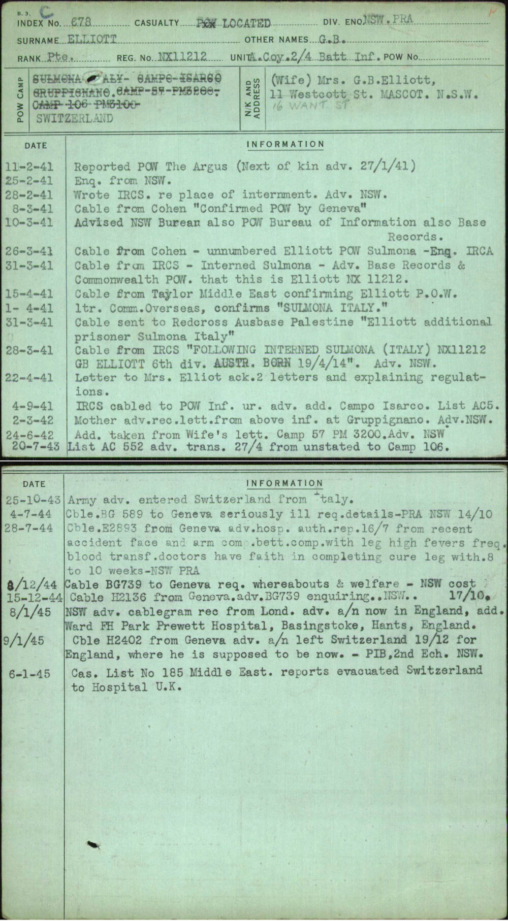 Elliott, G B, NX11212