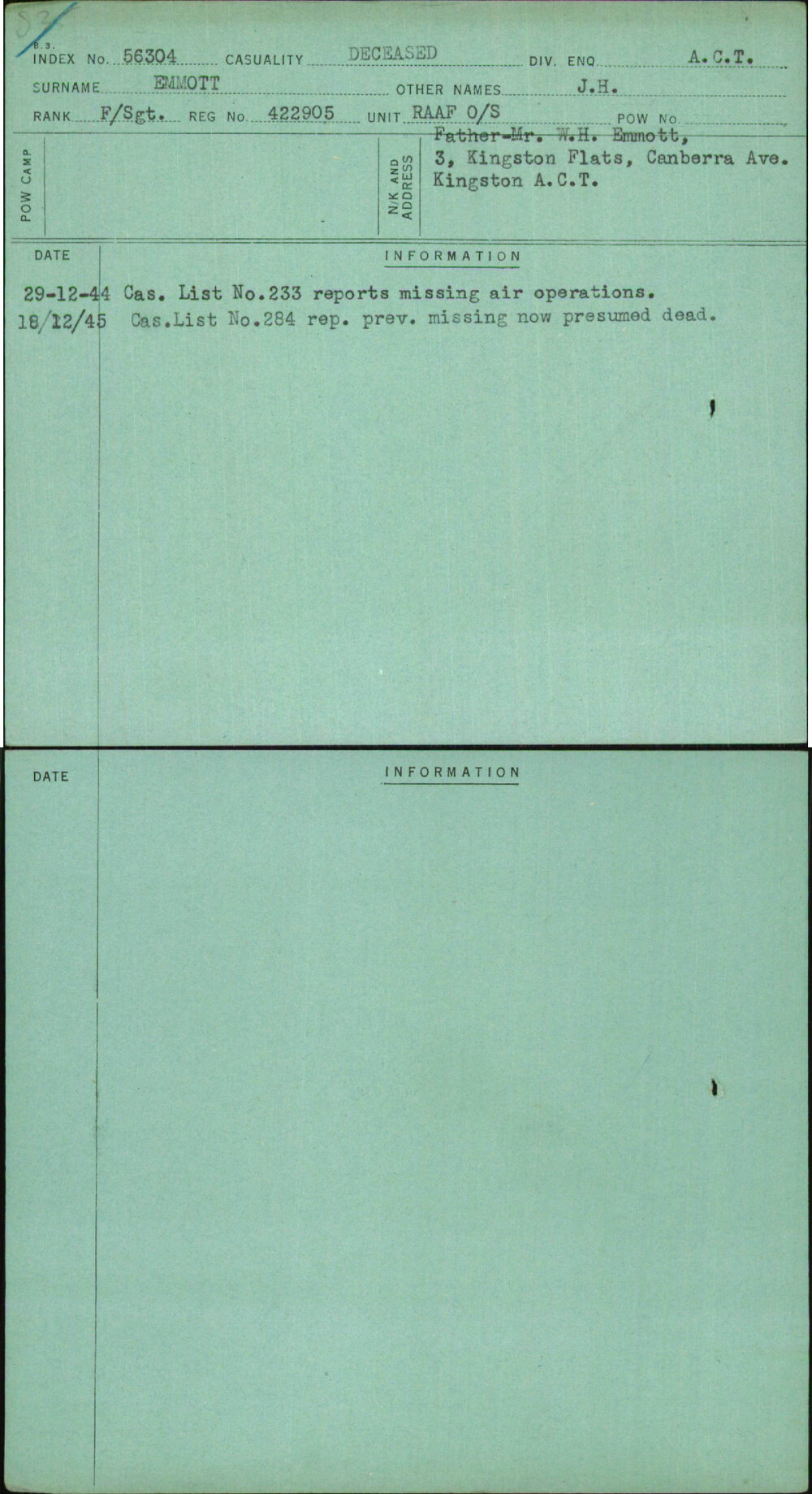 Emmott, J H, 422905
