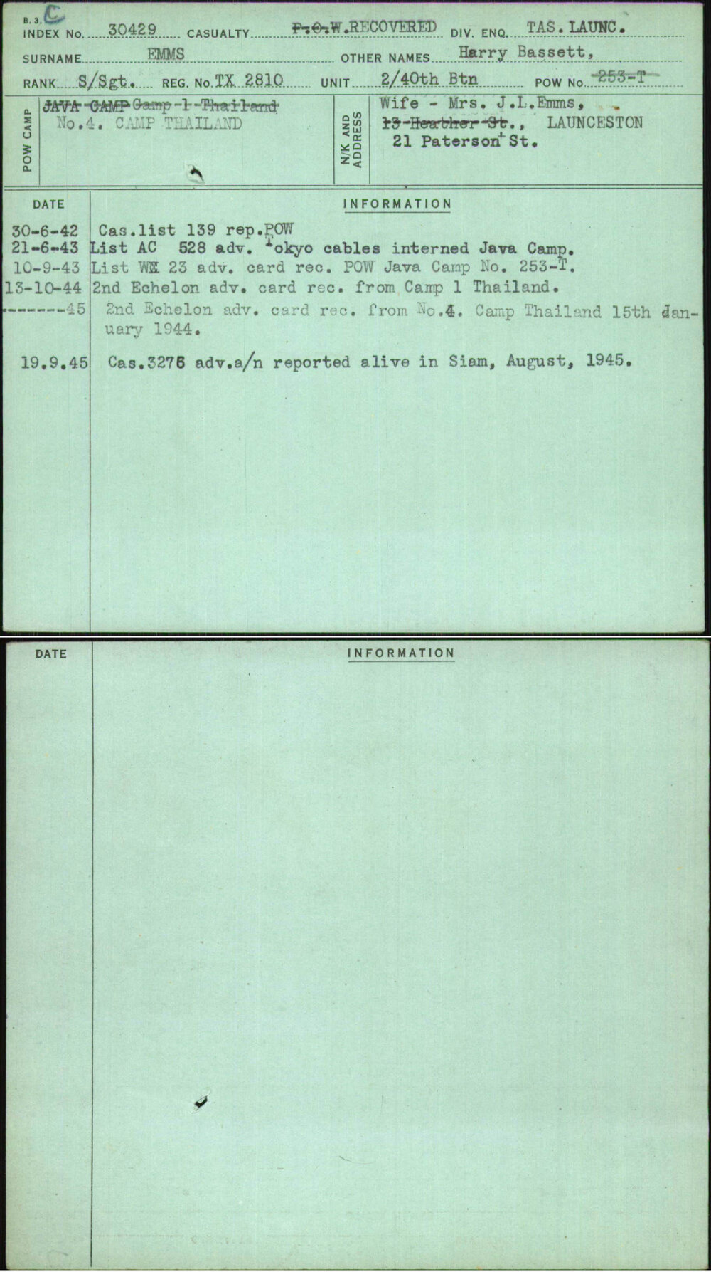 Emms, Harry Bassett, TX2810