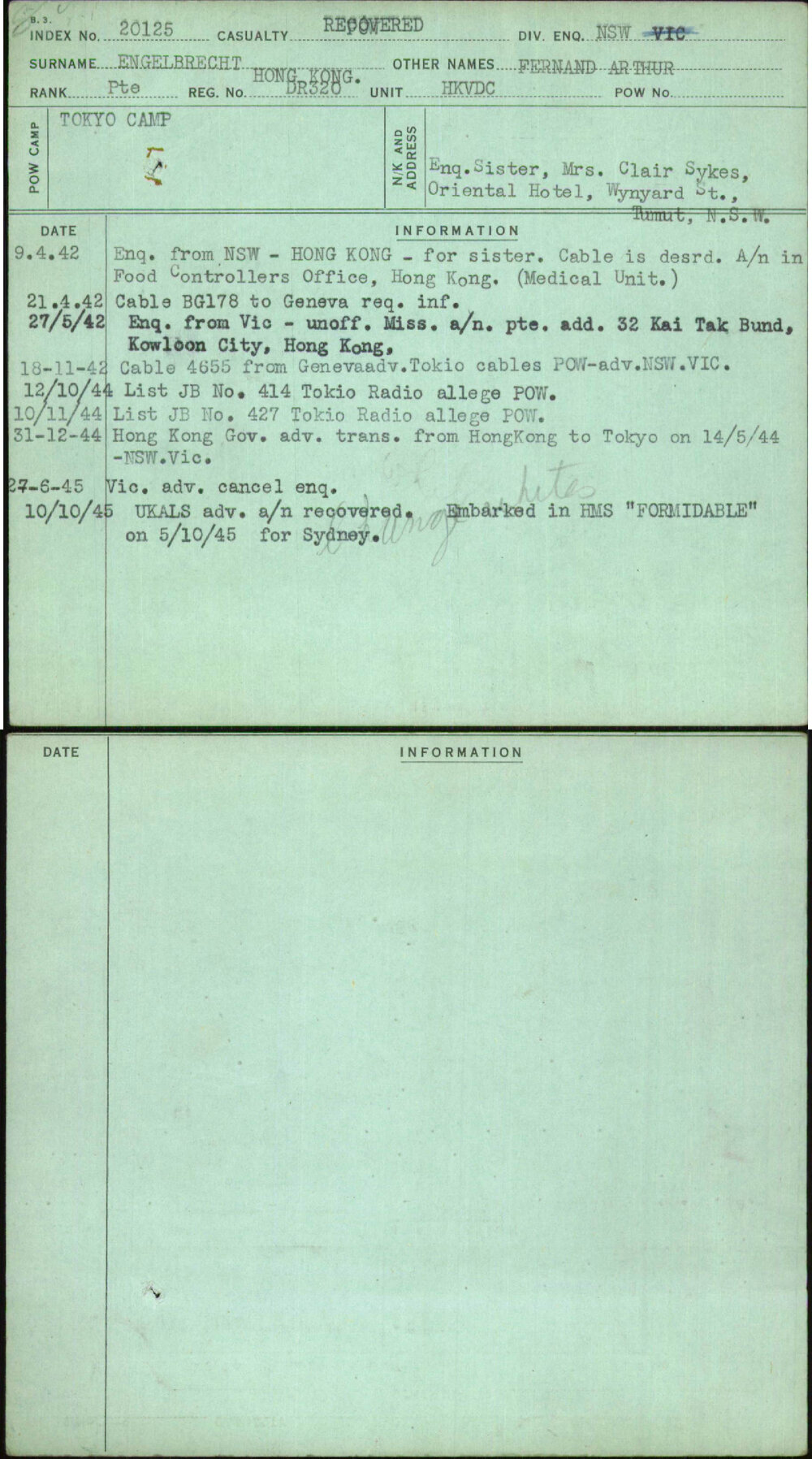 Engelbrecht, Fernand Arthur, Dr320