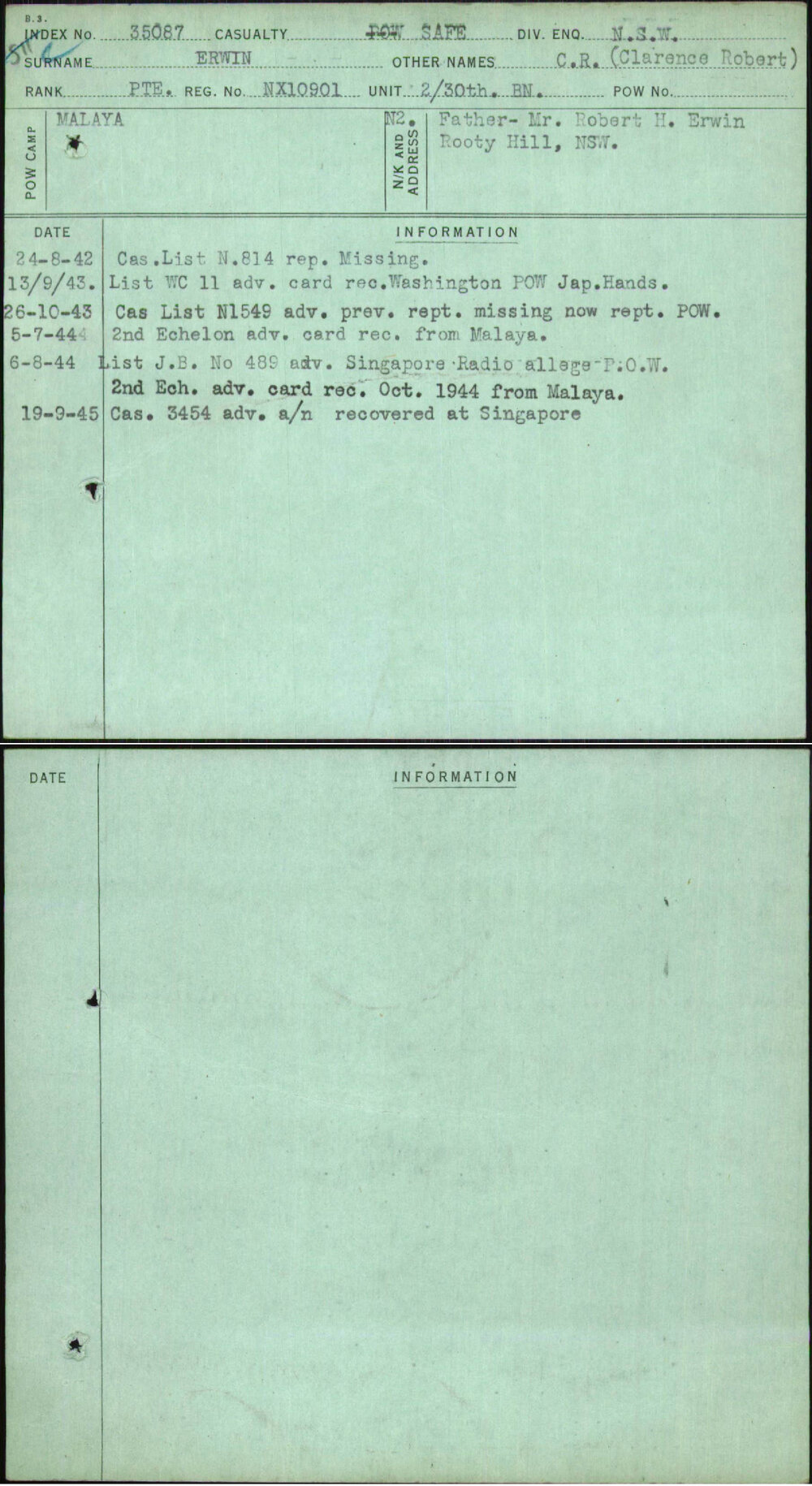 Erwin, C R (Clarence Robert), NX10901