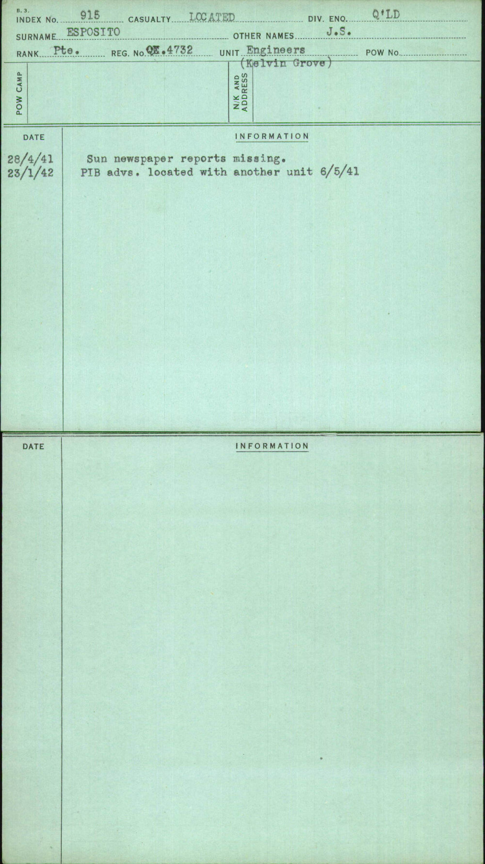 Esposito, J S, QX4732