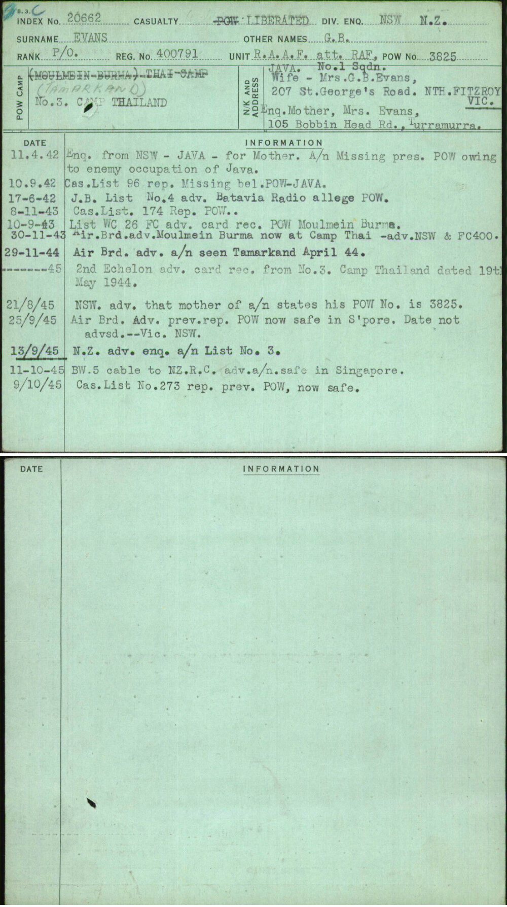 Evans, G B, 400791