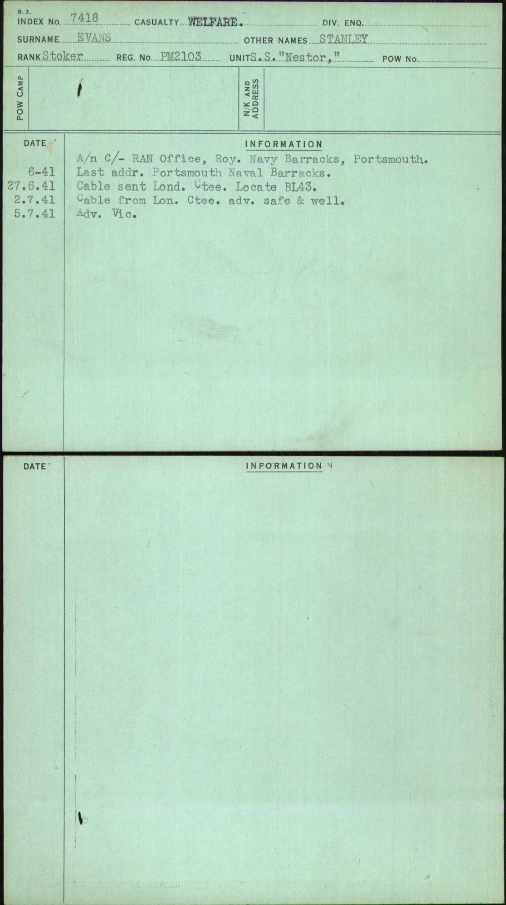 Evans, Stanley, Pm2103