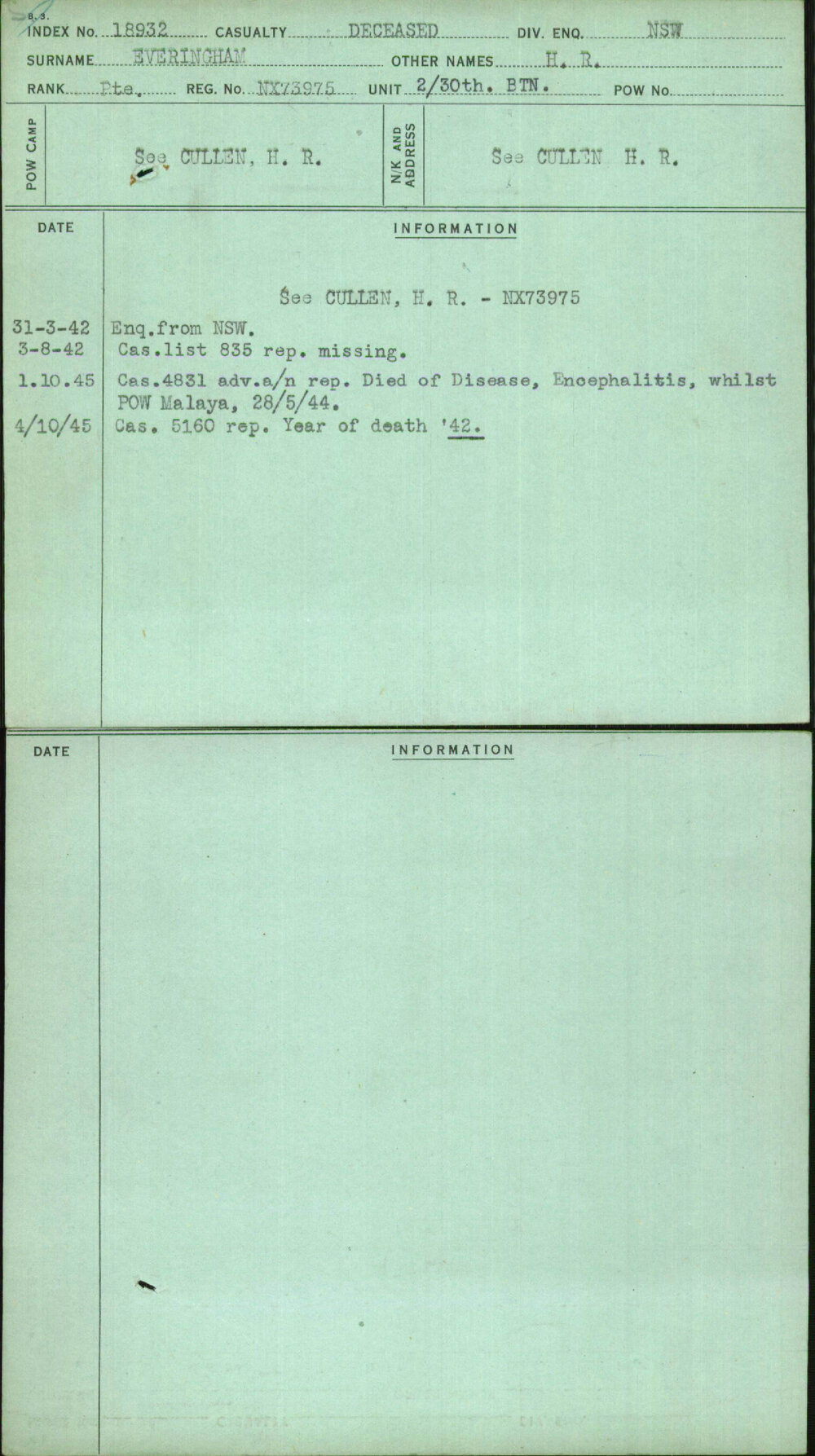 Everingham, H R, NX73975