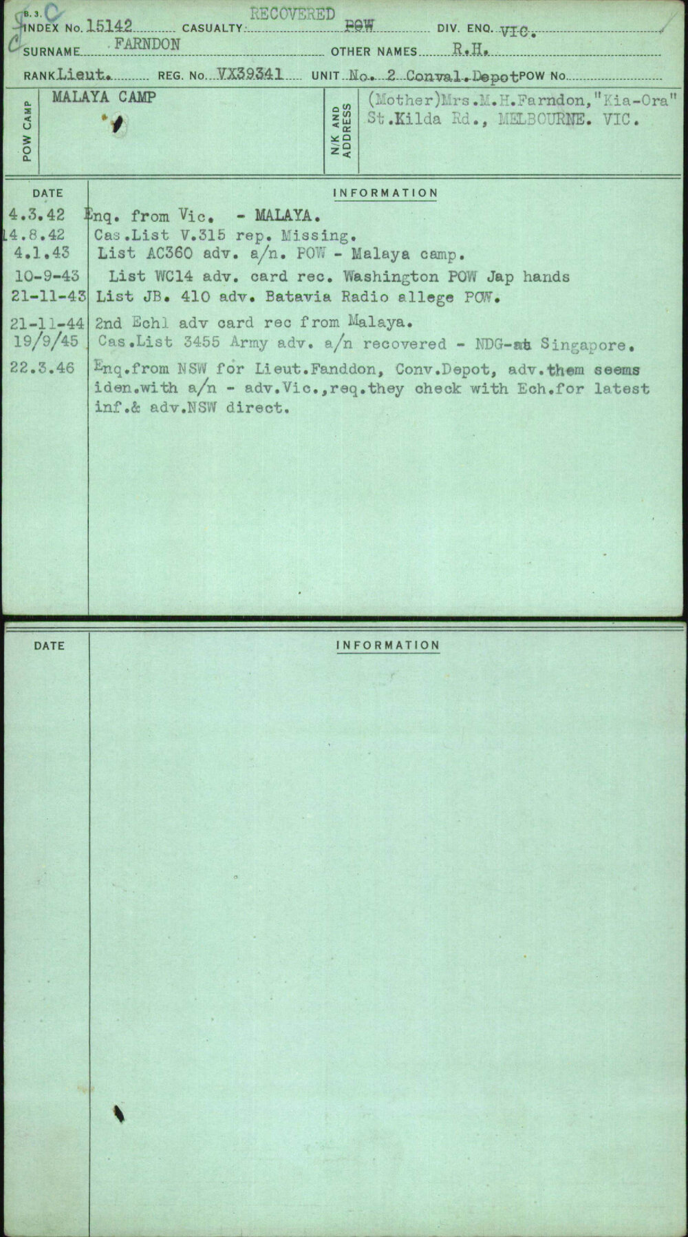 Farndon, R H, VX39341