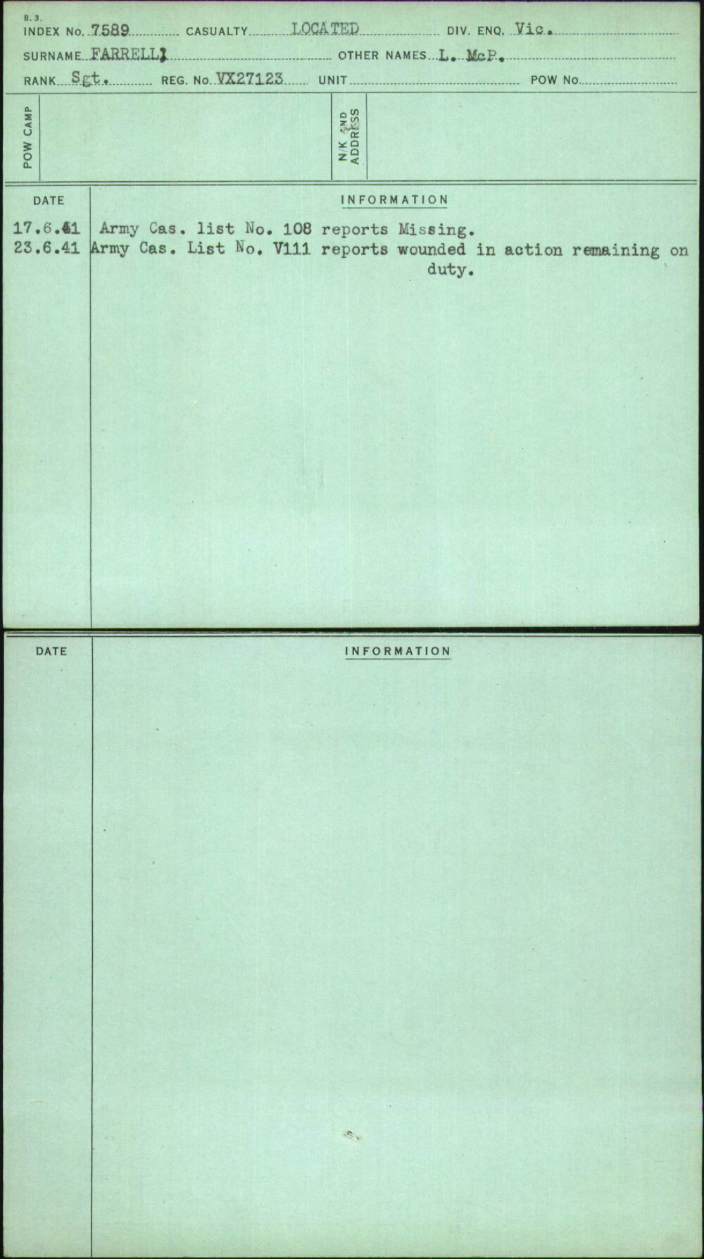 Farrell, L Mcp, VX27123