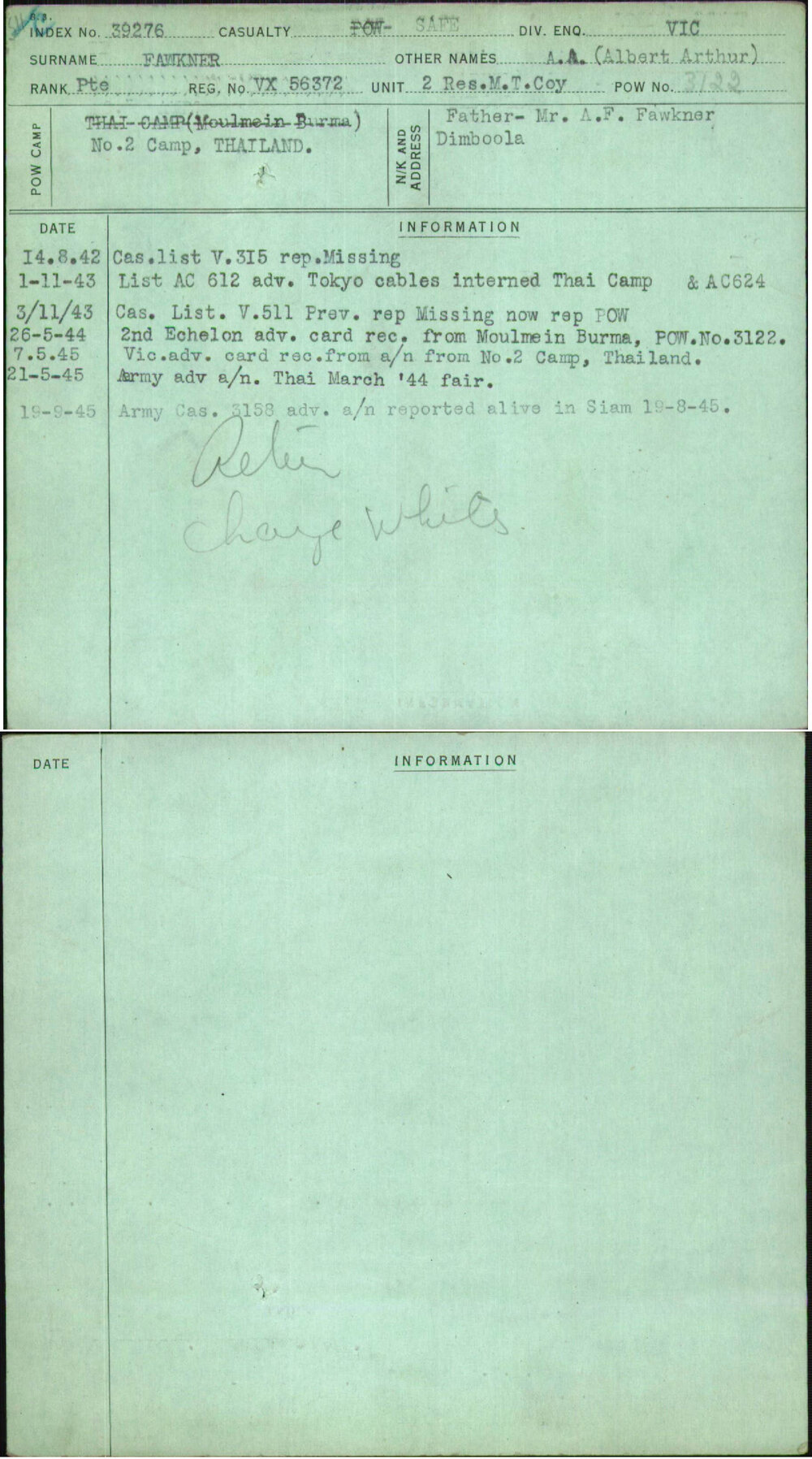 Fawkner, A A (Albert Arthur), VX56372