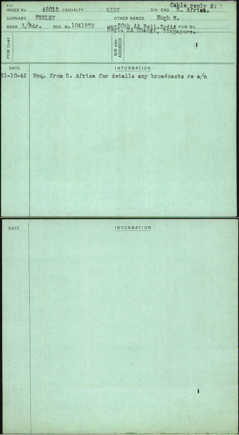 Feeley, Hugh B, 1041978