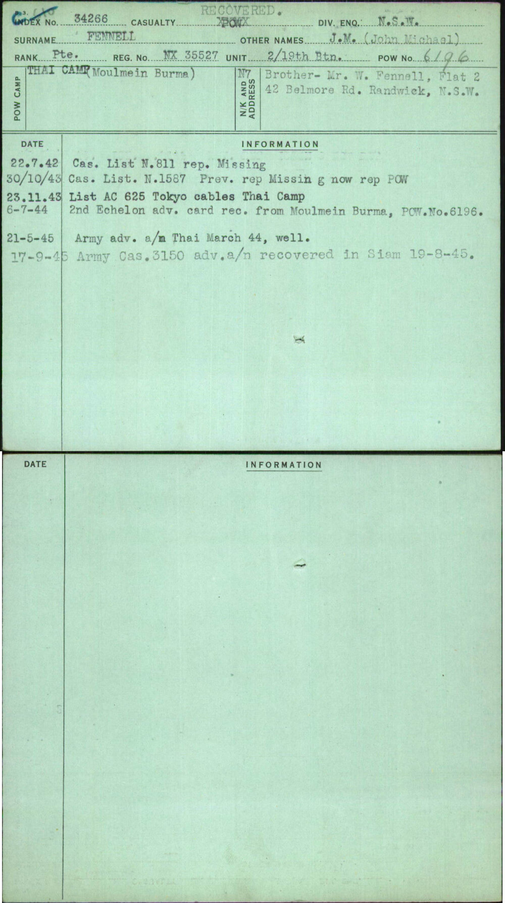 Fennell, J M (John Michael), NX35527