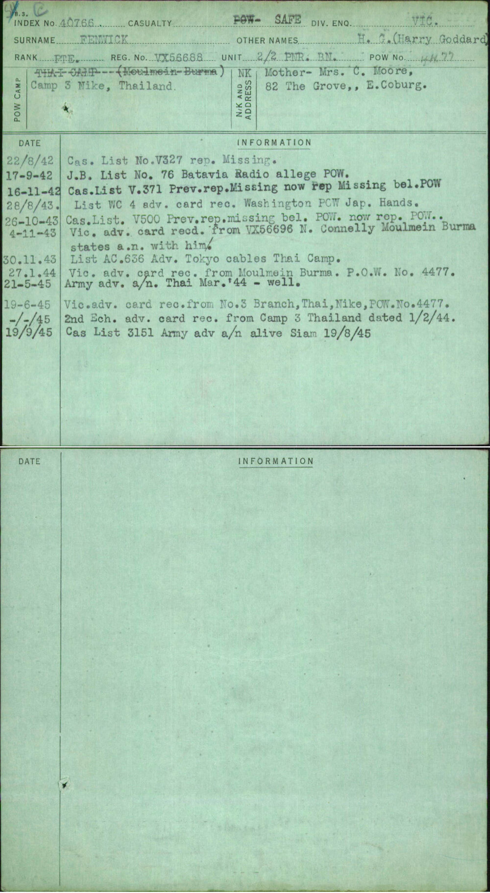 Fenwick, H G (Harry Goddard), VX56688