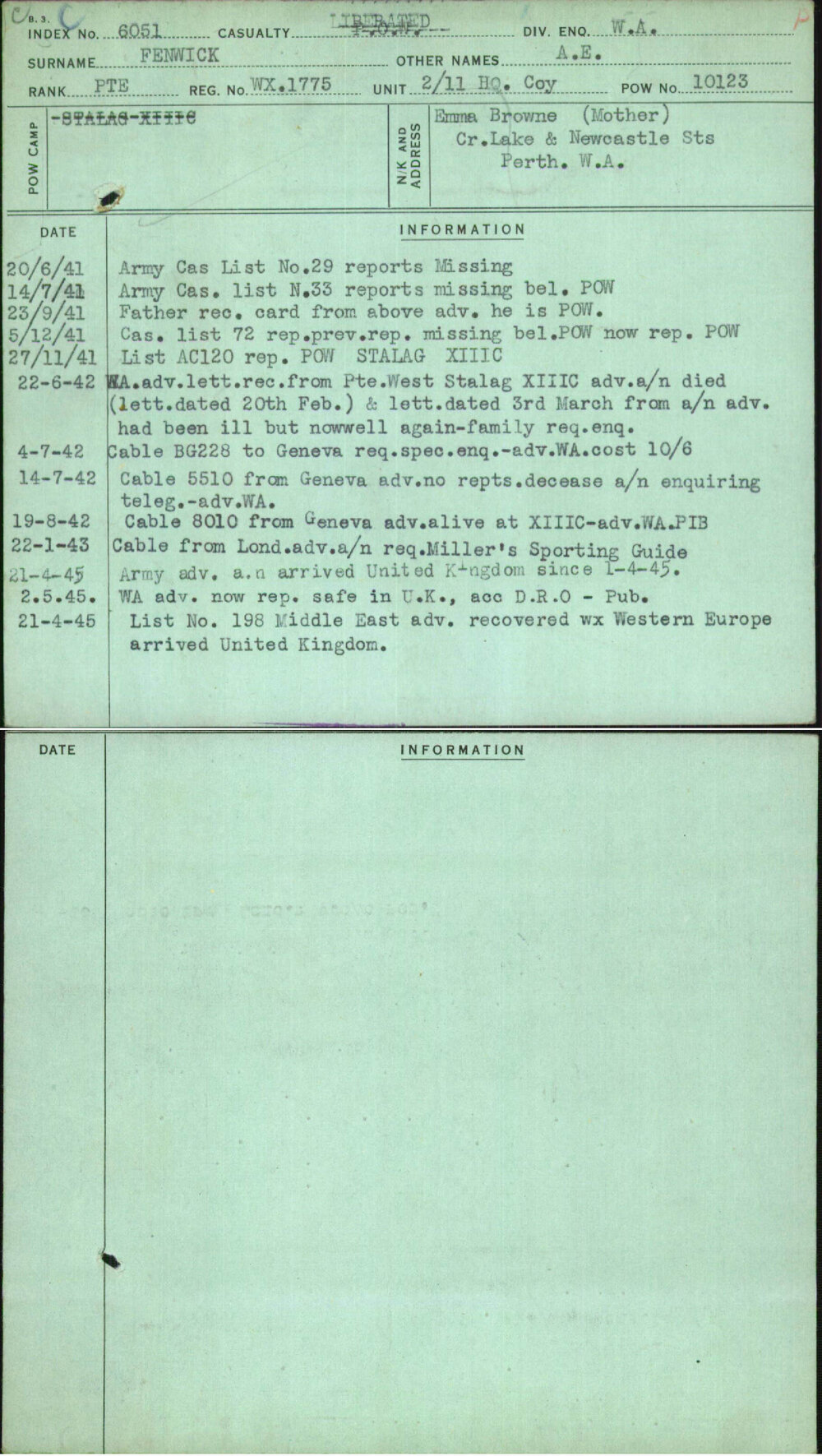 Fenwick, A E, WX1775