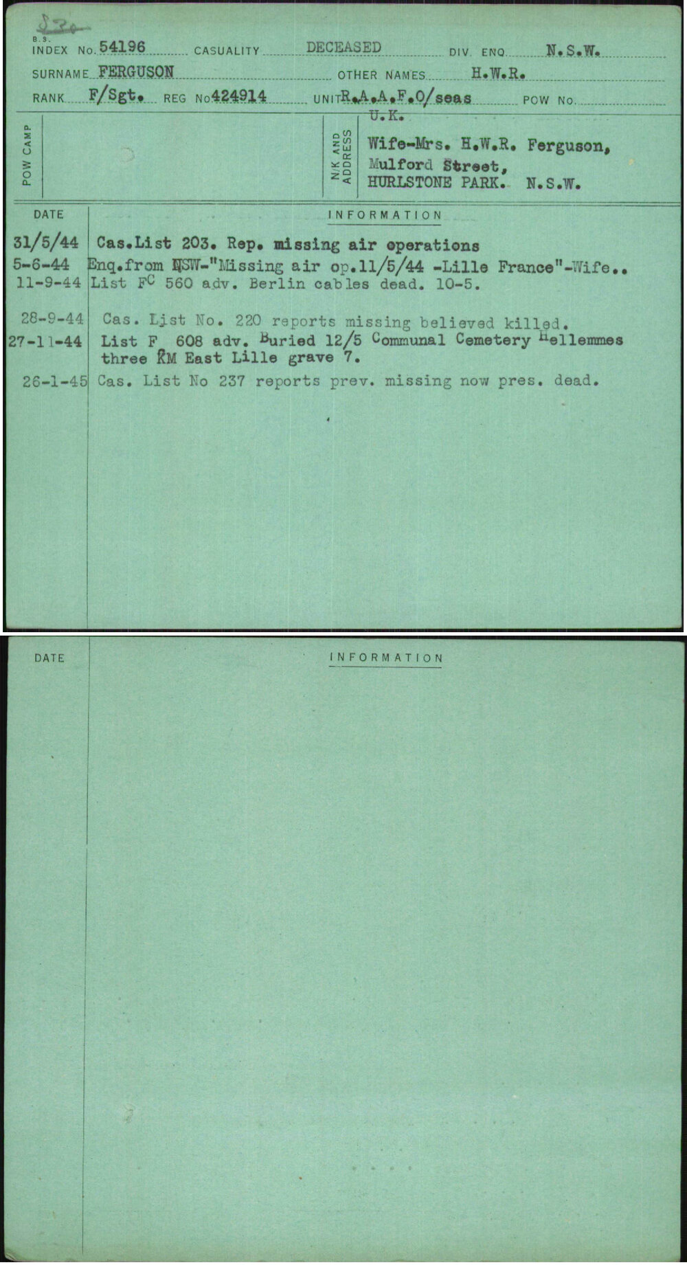 Ferguson, H W R, 424914