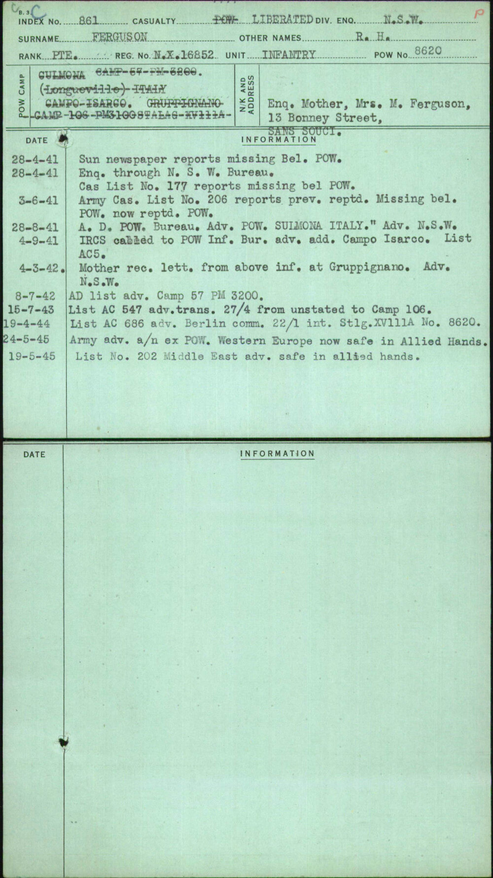 Ferguson, R H, NX16852