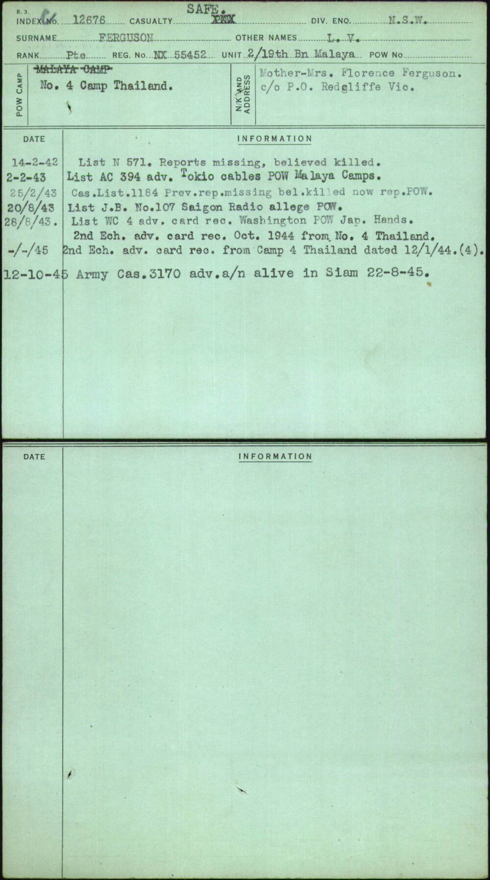 Ferguson, L V, NX55452