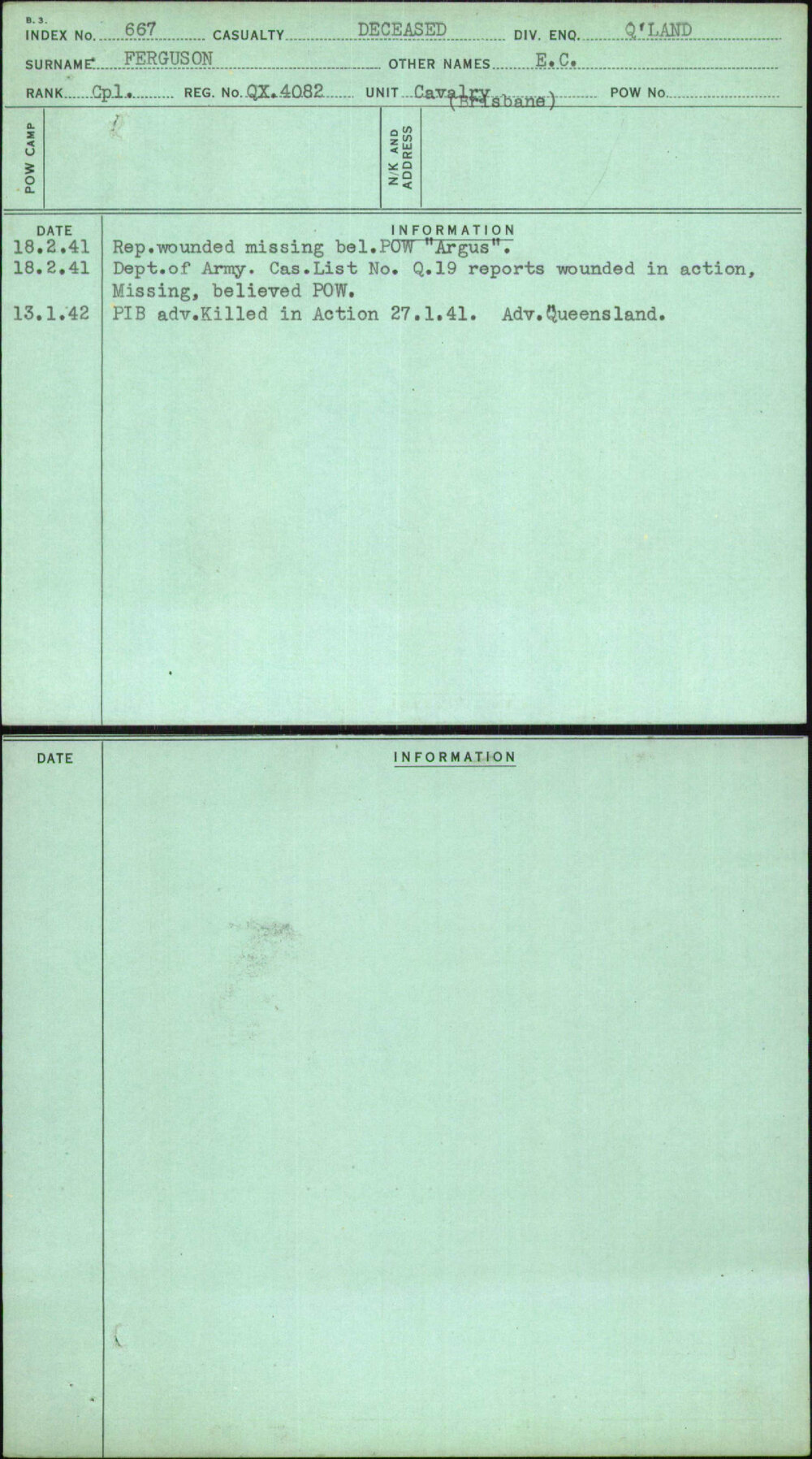 Ferguson, E C, QX4082