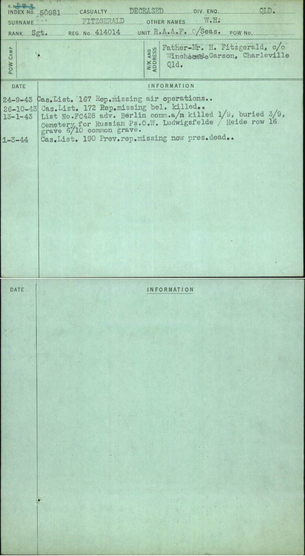 Fitzgerald, W H, 414014