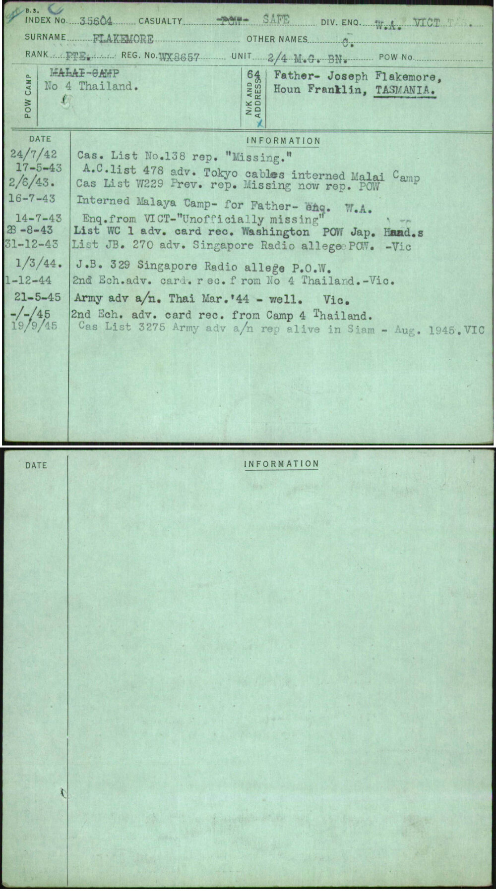 Flakemore, C, WX8657