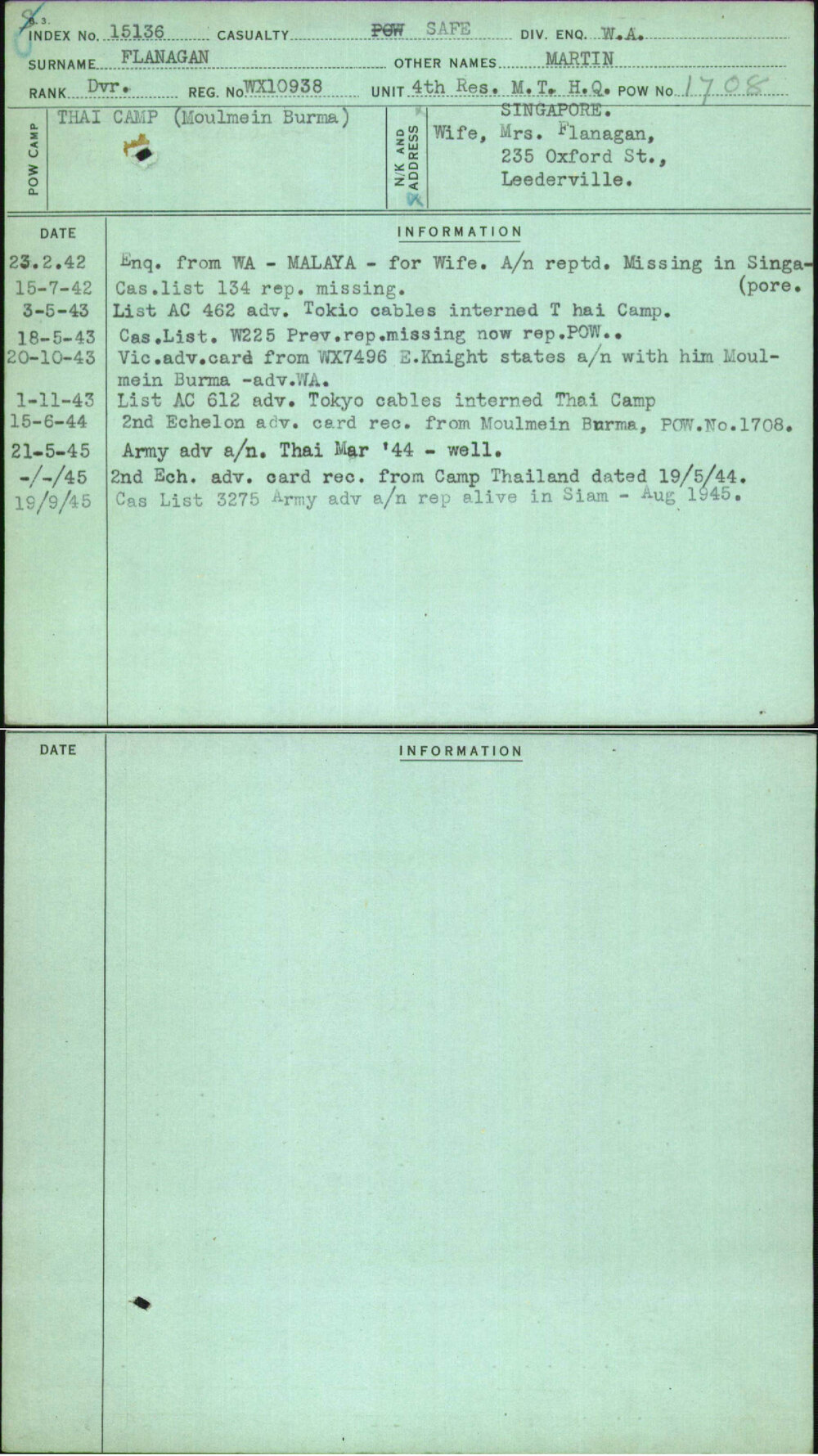 Flanagan, Martin, WX10938