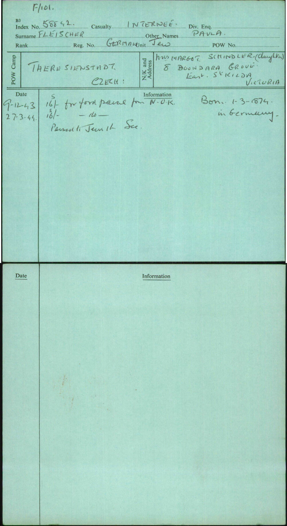 Fleischer, Paula, German