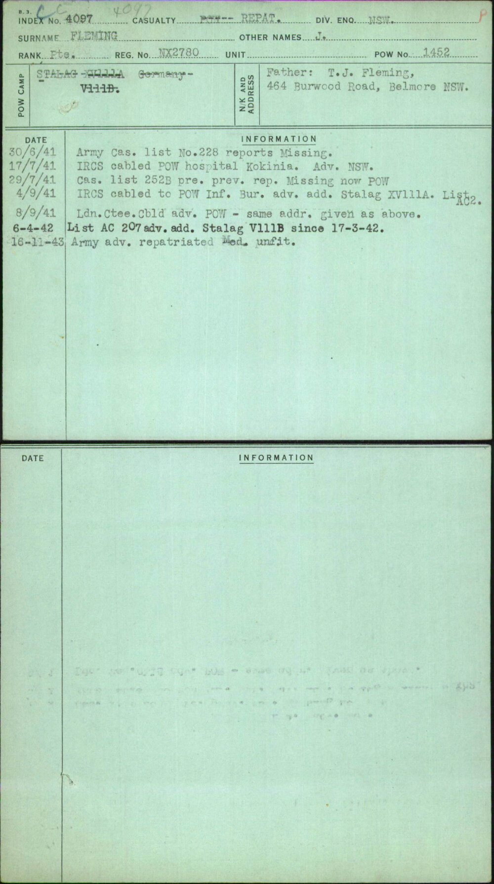 Fleming, J, NX2780