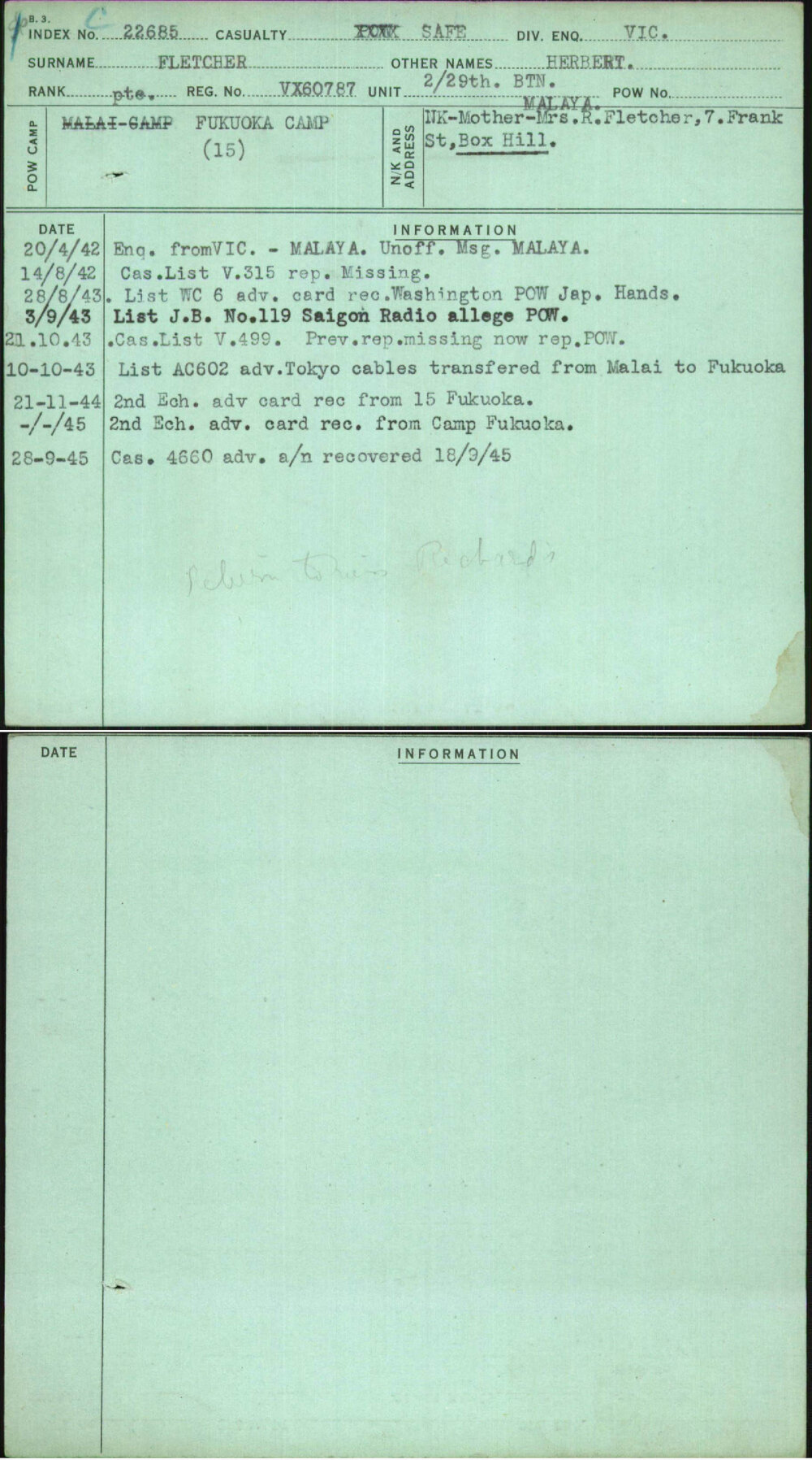 Fletcher, Herbert, VX60787
