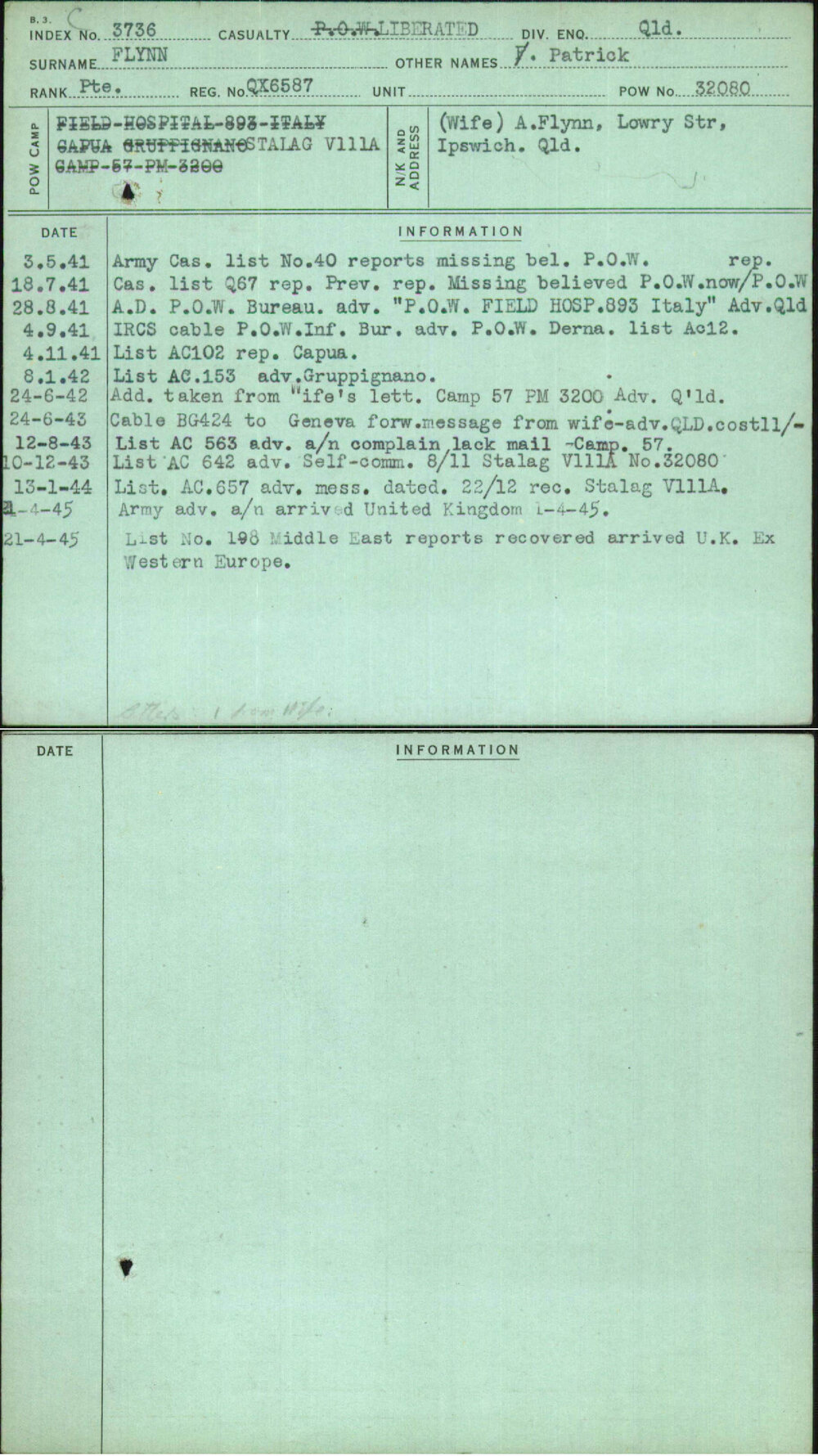 Flynn, Patrick, QX6587