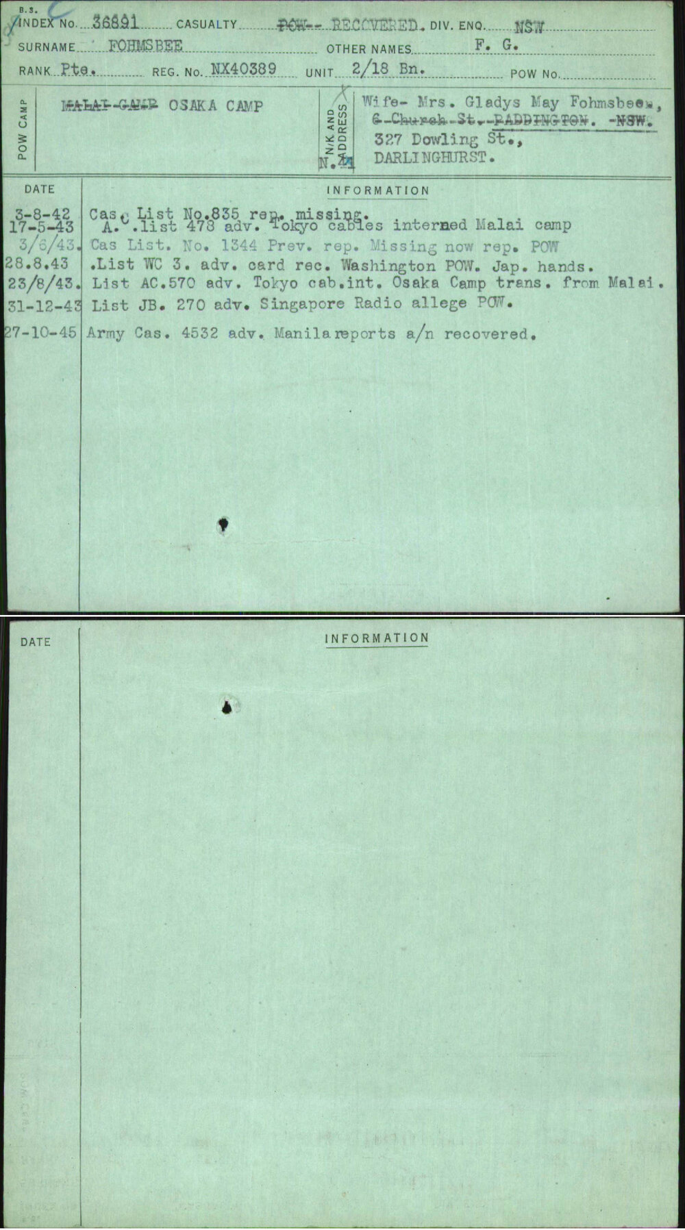 Fohmsbee, F G, NX40389