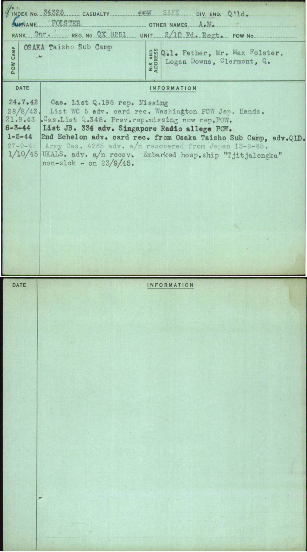 Folster, A M, QX8251