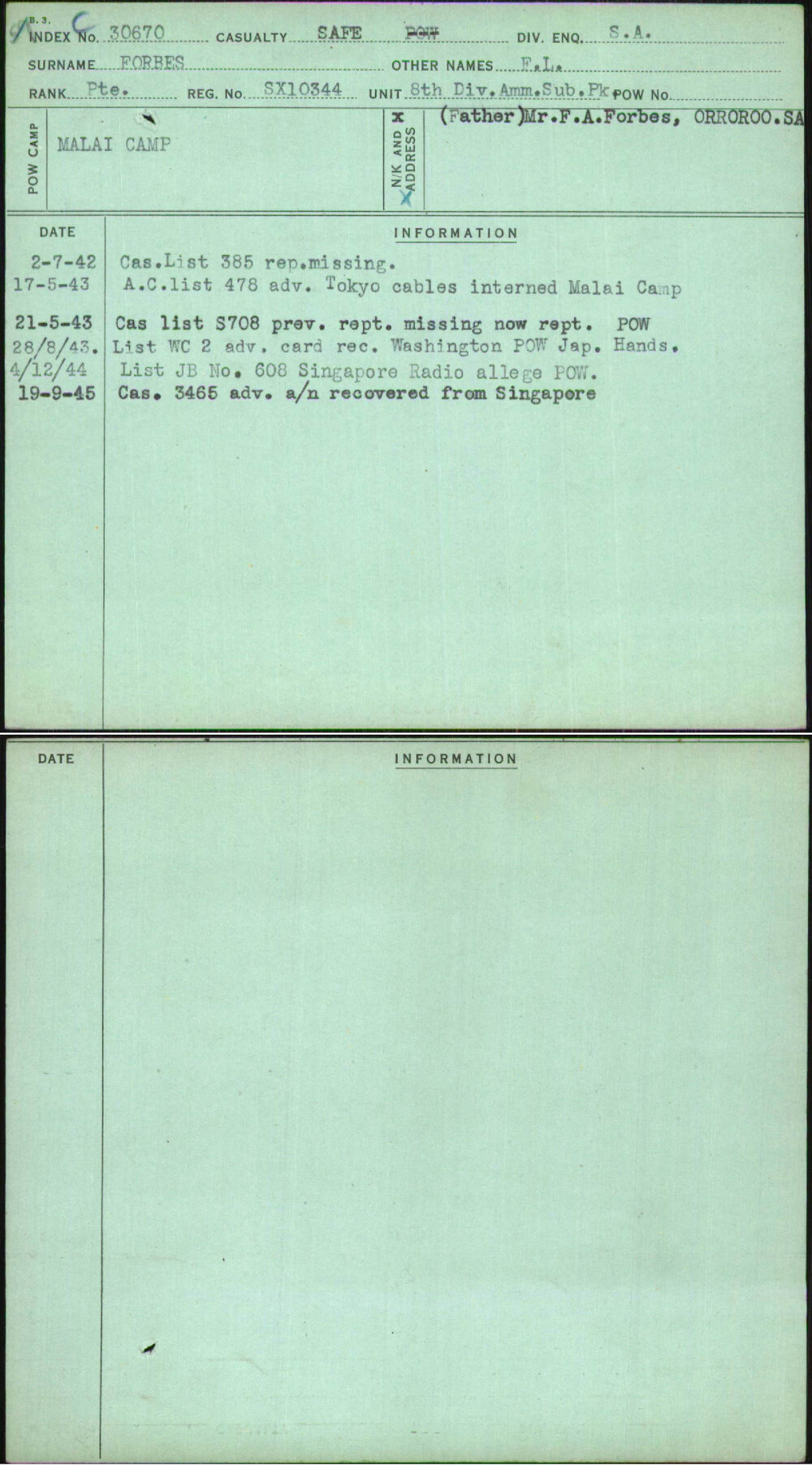 Forbes, F L, SX10344