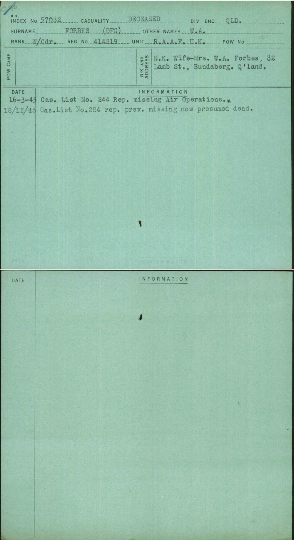 Forbes (Dfc), W A, 414219