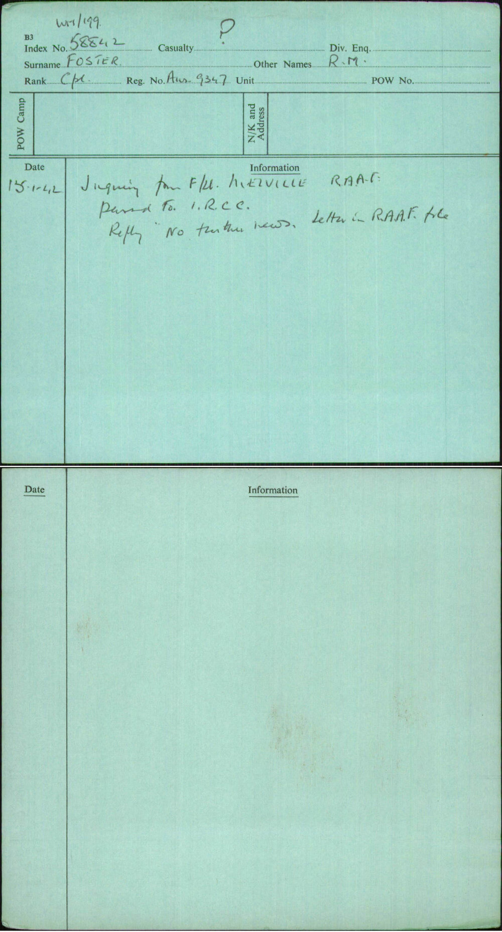 Foster, R M, Aus9347