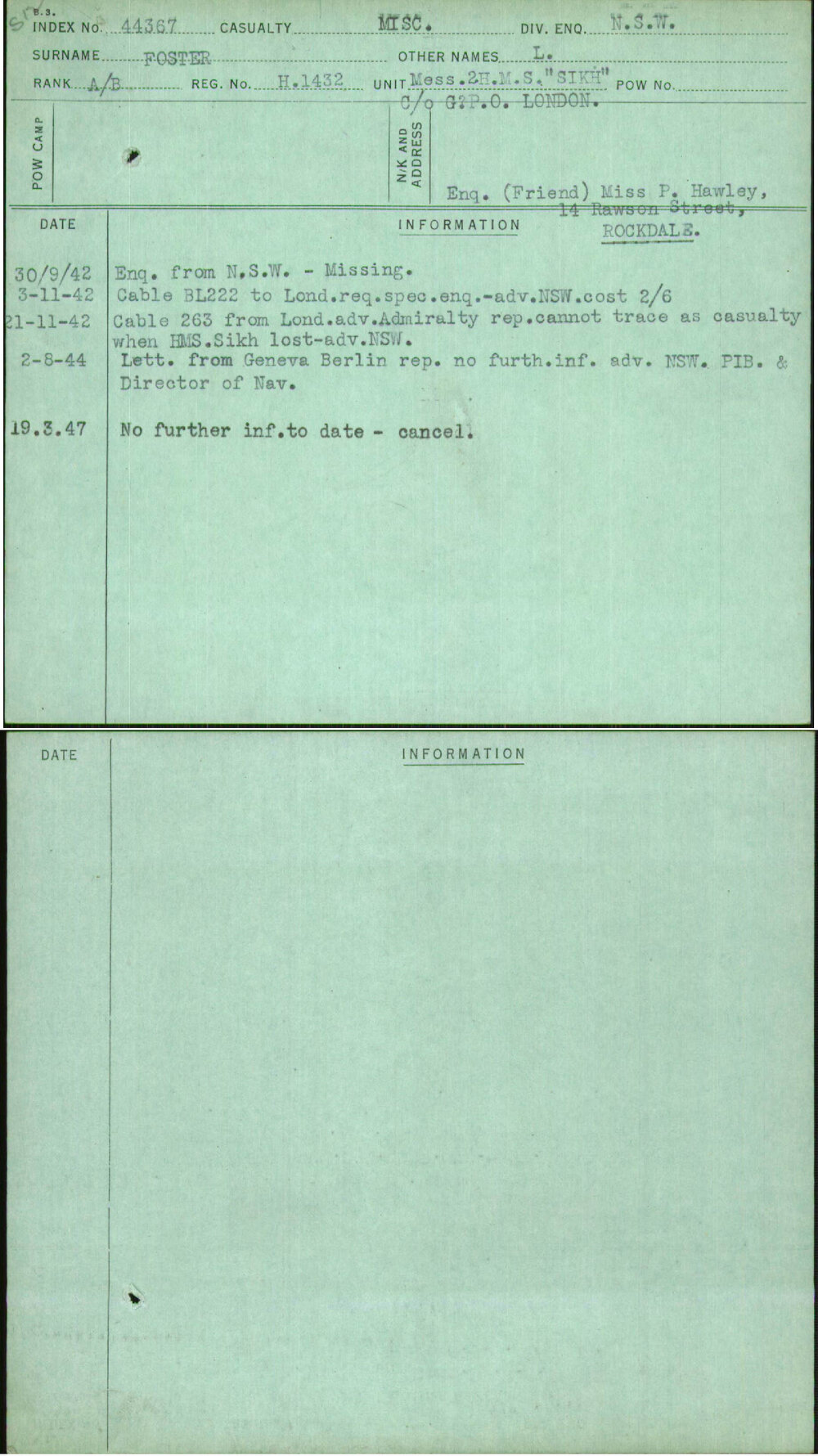 Foster, L, H1432