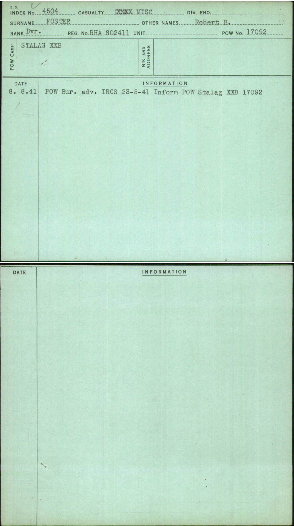 Foster, Robert B, Rha802411