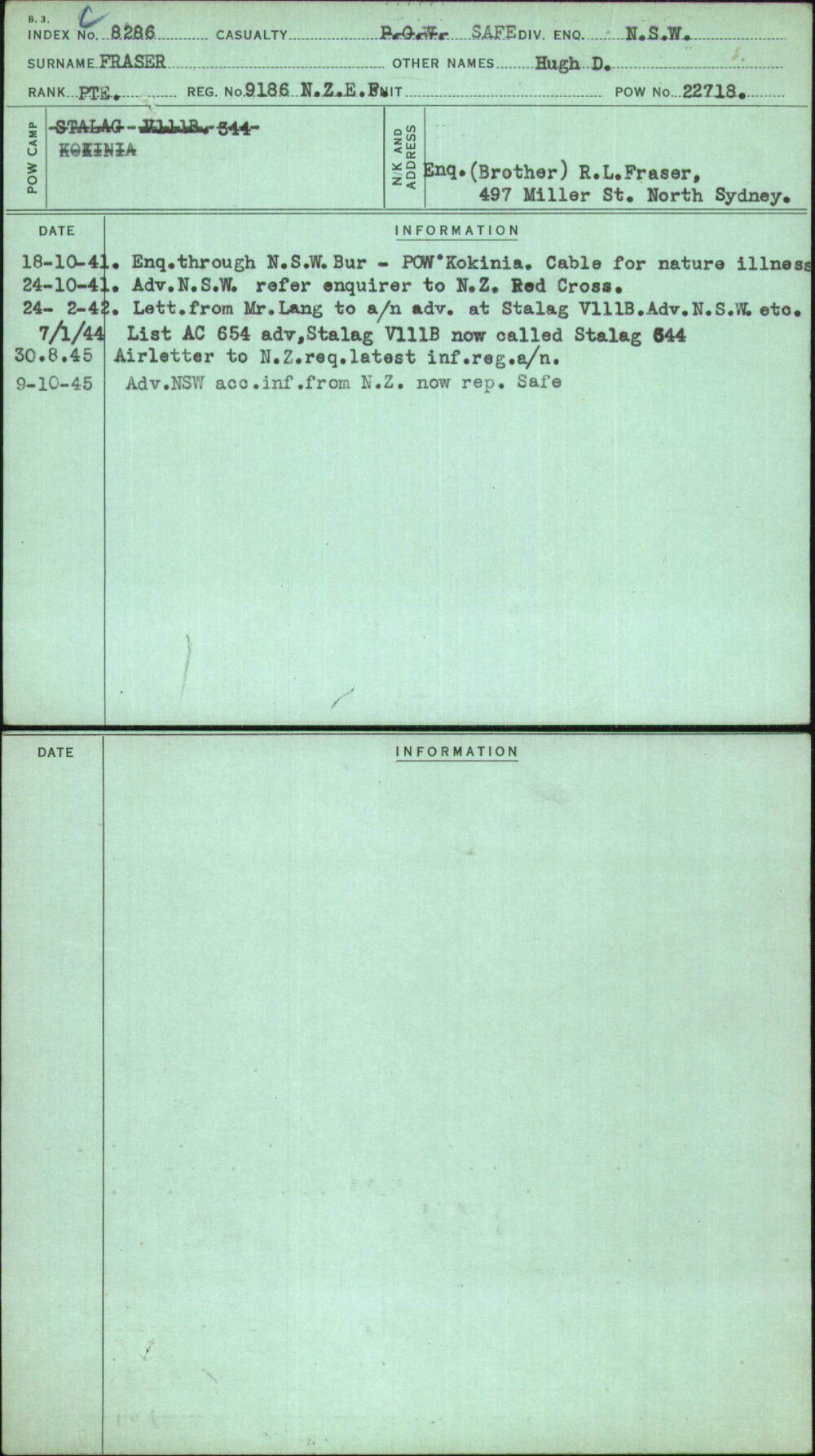 Fraser, Hugh D, 9186Nzef