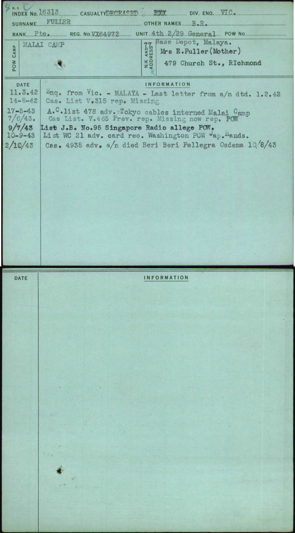 Fuller, B R, VX64972