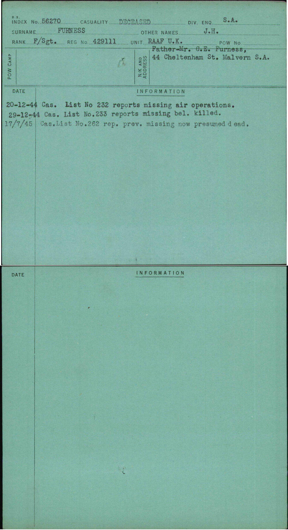 Furness, J H, 429111