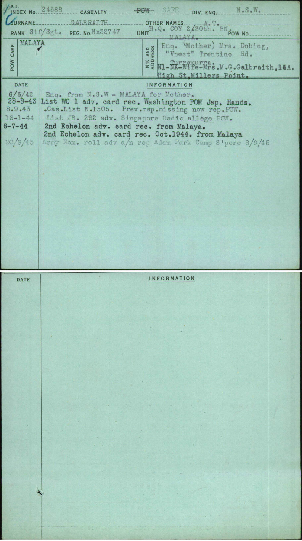 Galbraith, A T, NX32747