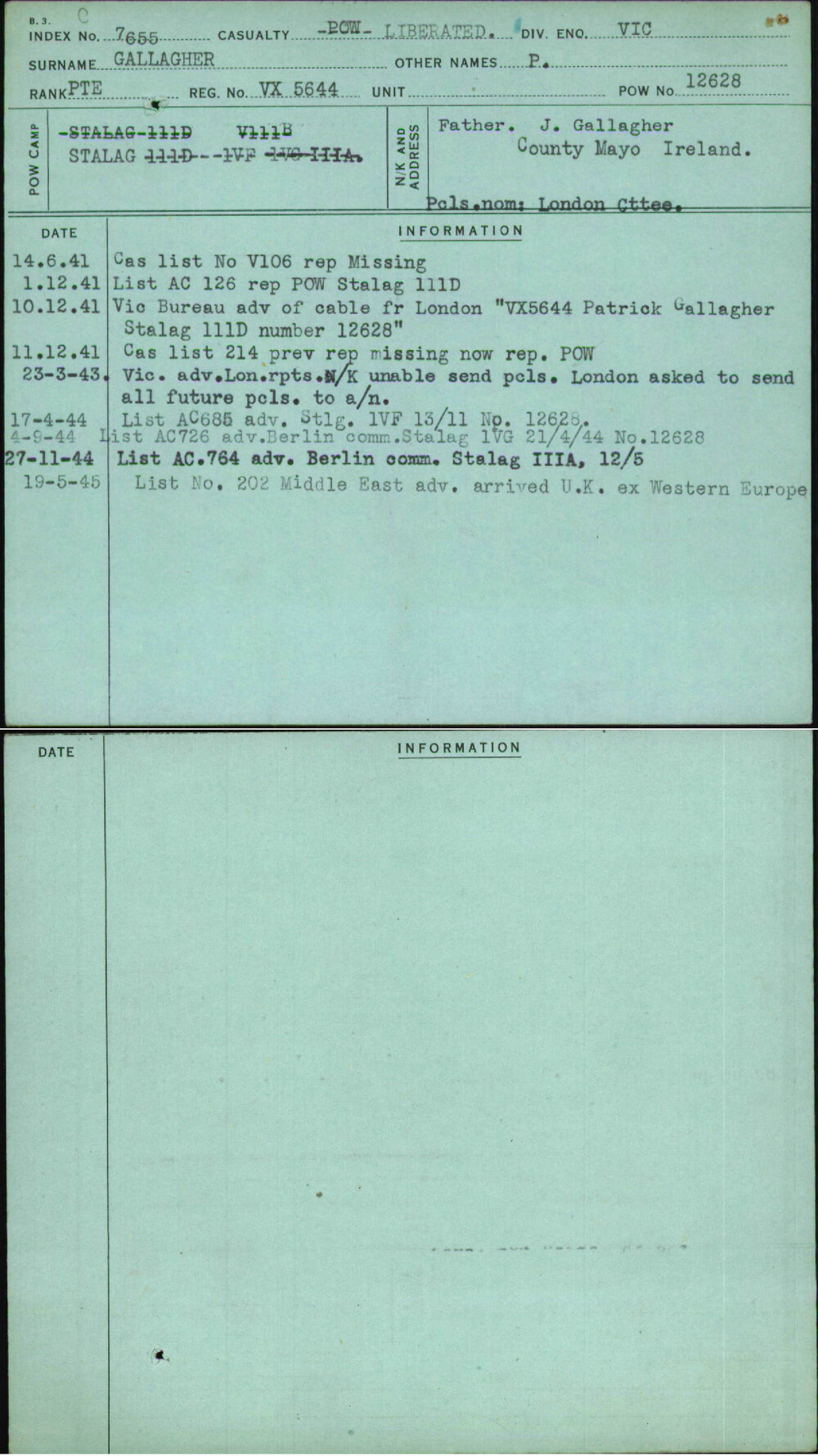 Gallagher, P, VX5644