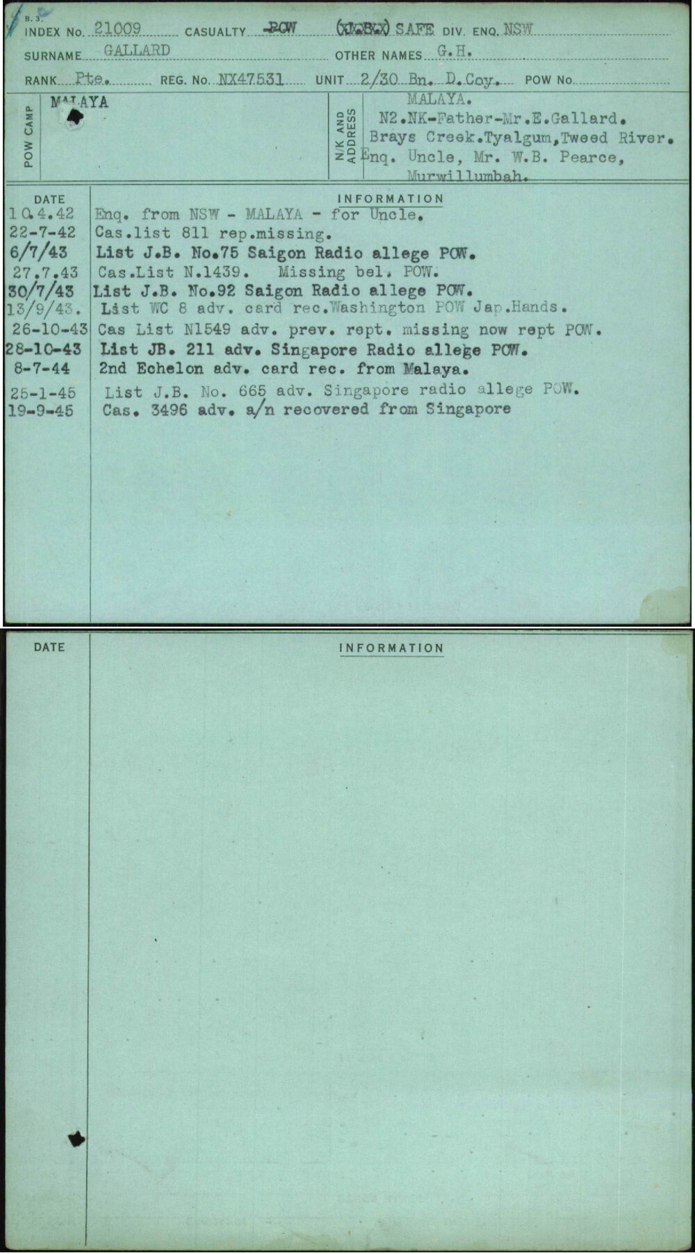 Gallard, G H, NX47531