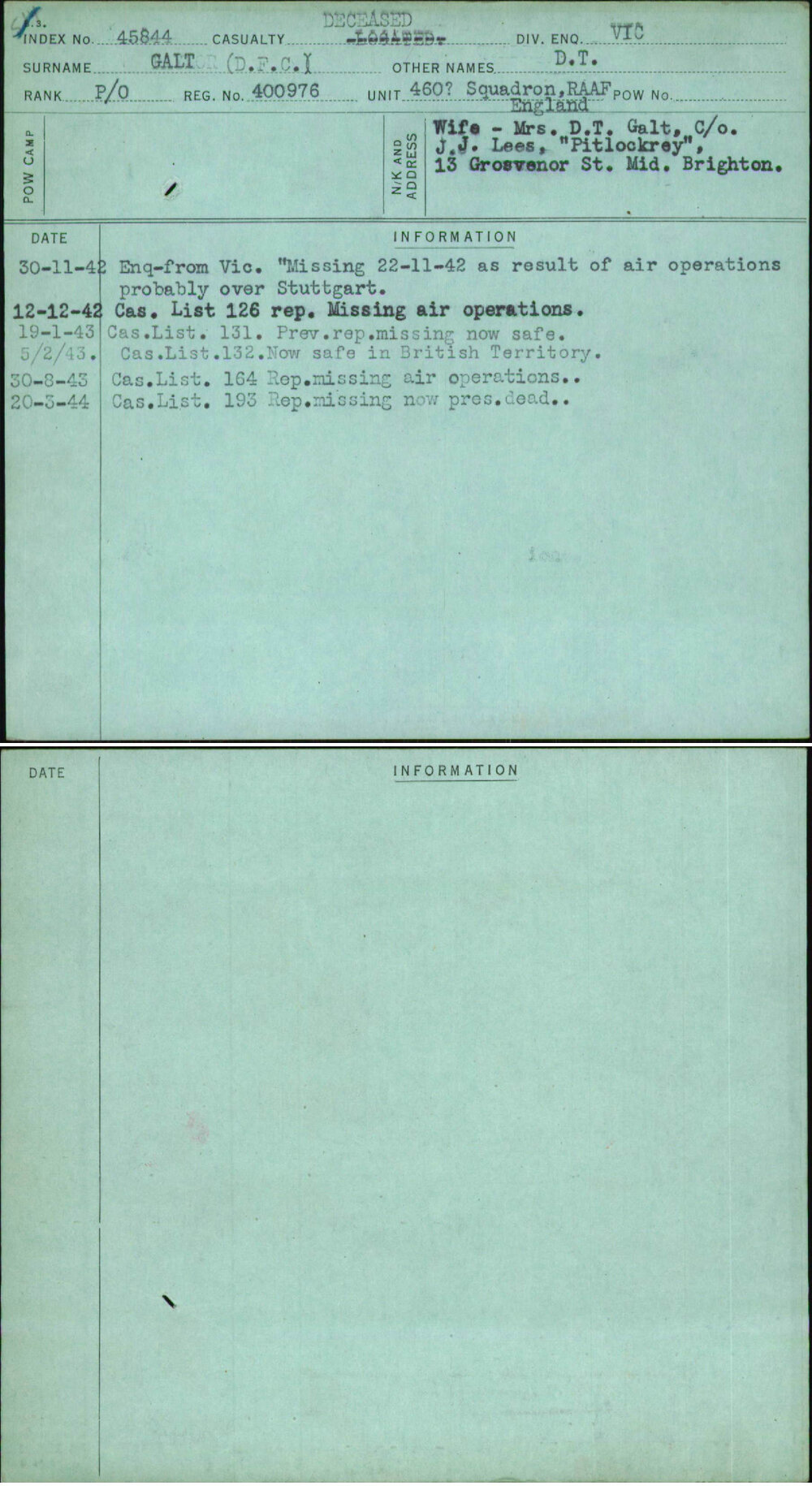 Galt (Dfc), D T, 400976