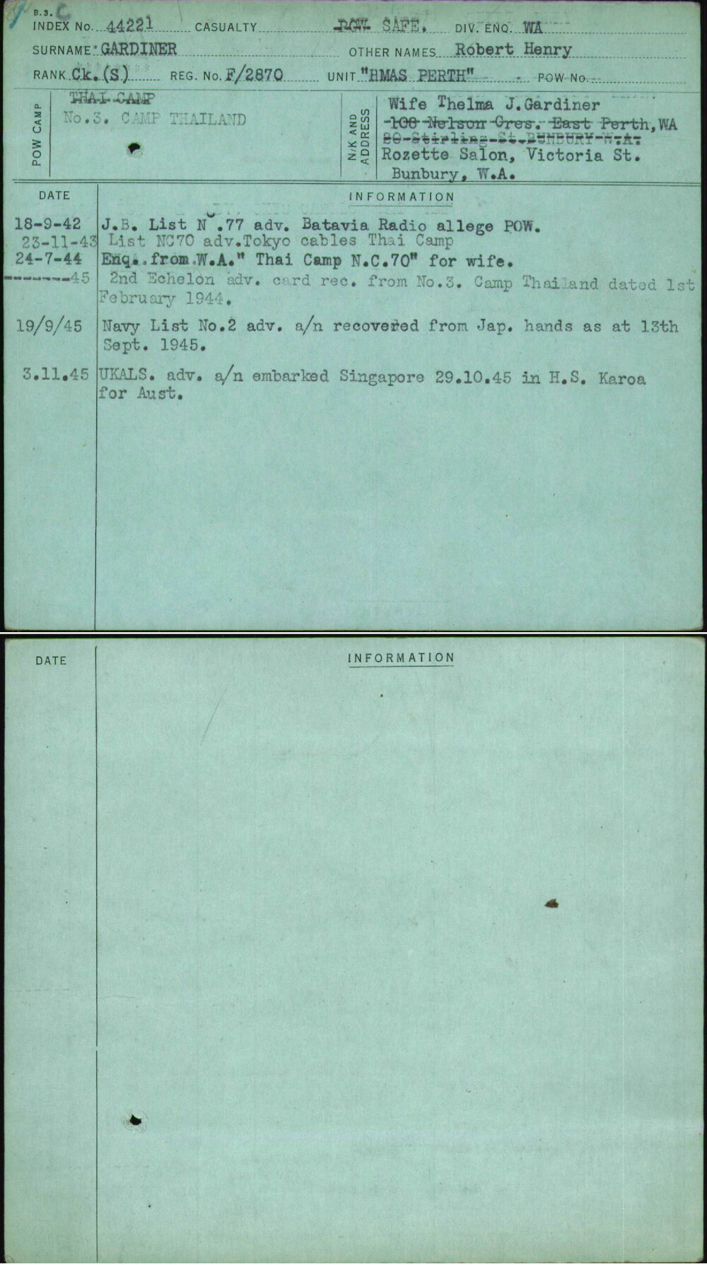 Gardiner, Robert Henry, F-2870