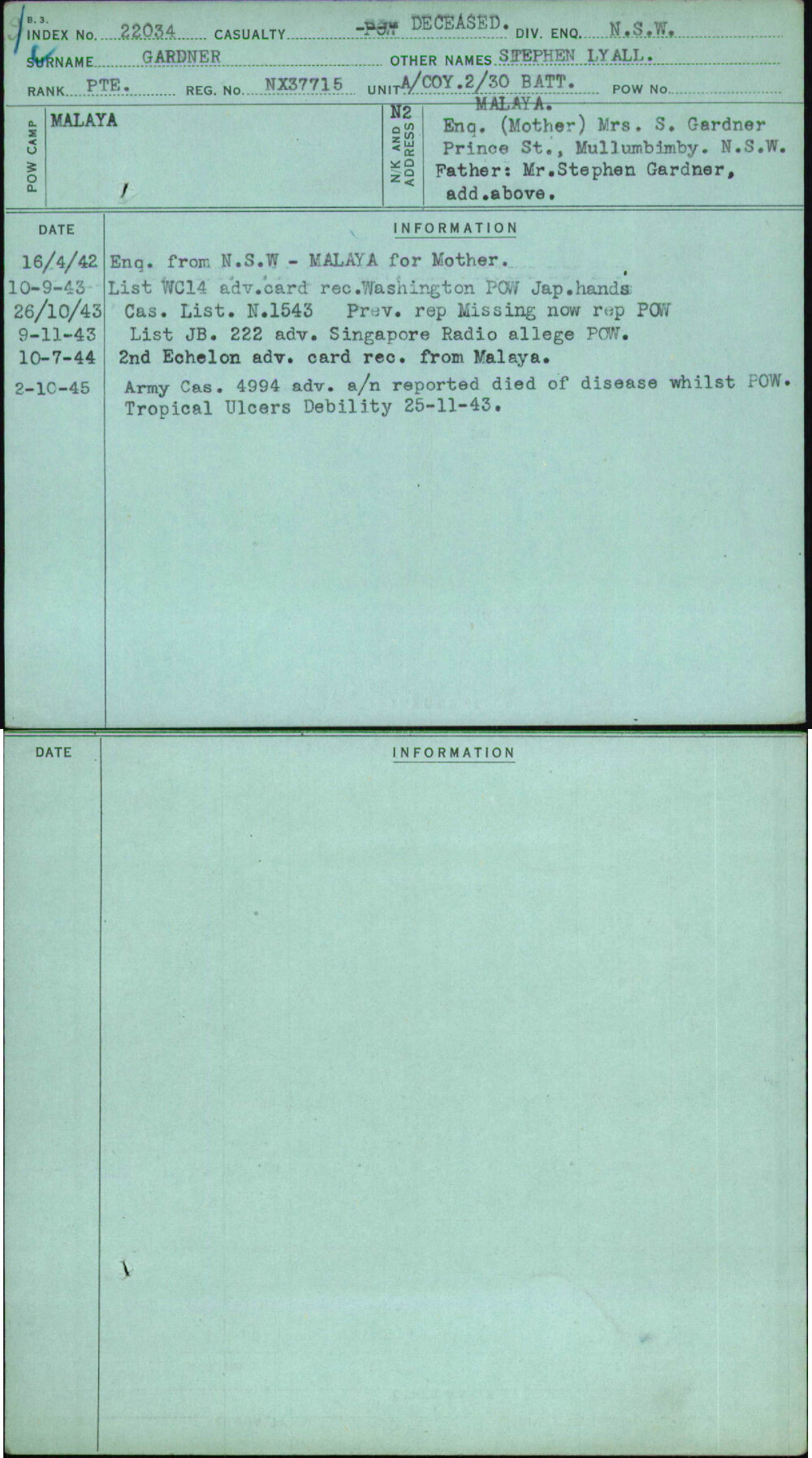 Gardner, Stephen Lyall, NX37715