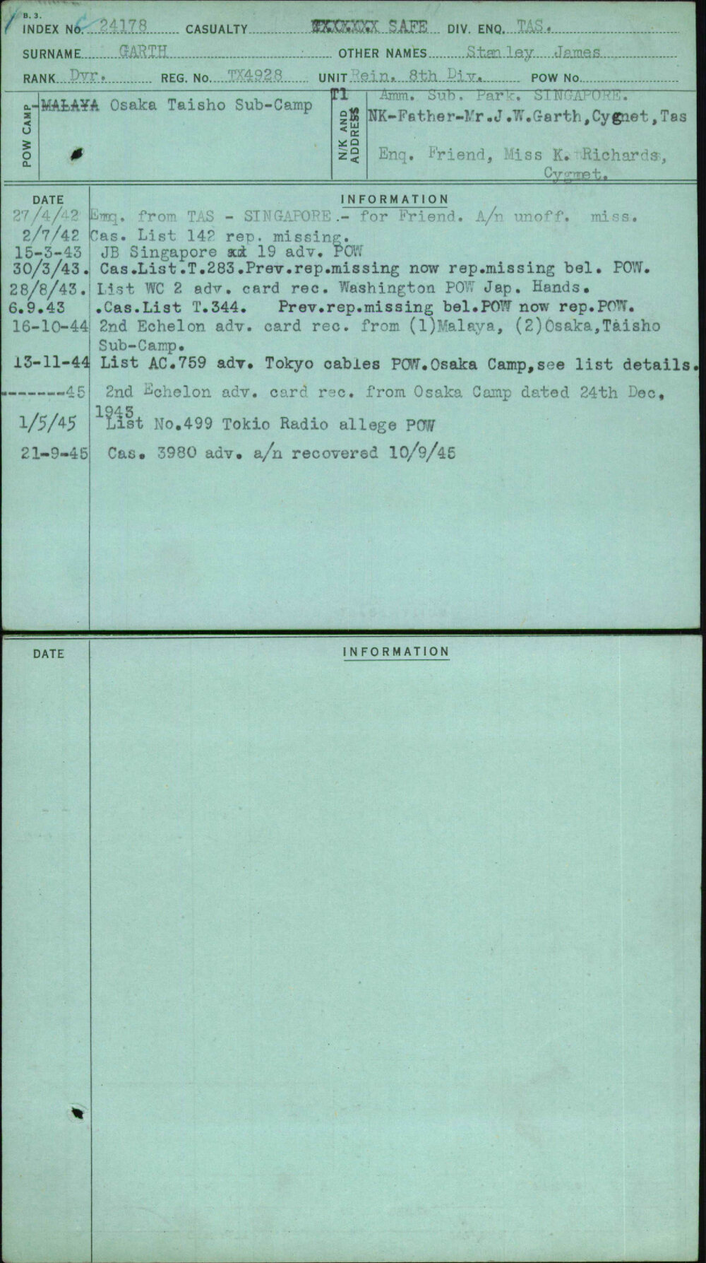 Garth, Stanley James, TX4928