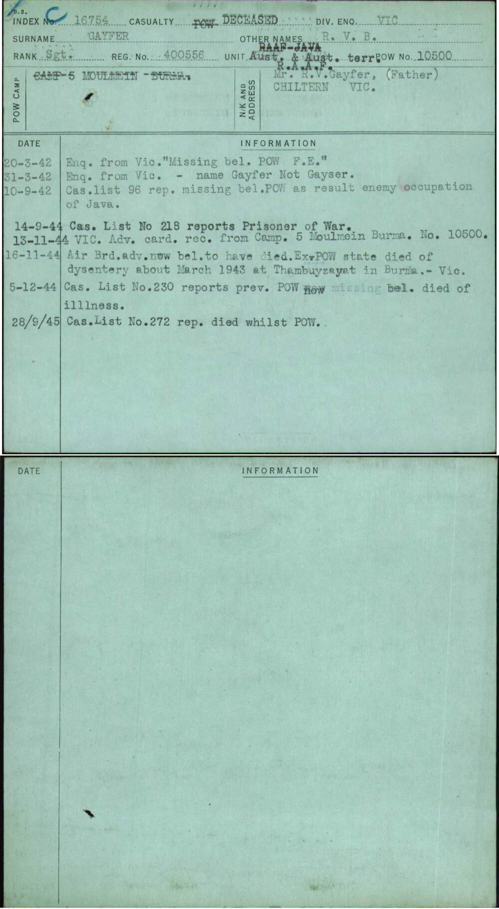 Gayfer, R V B, 400556