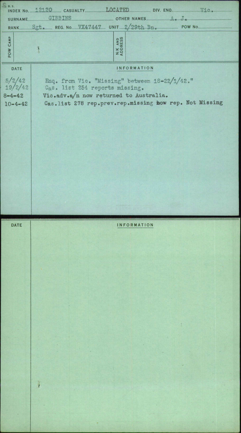 Gibbins, A J, VX47447