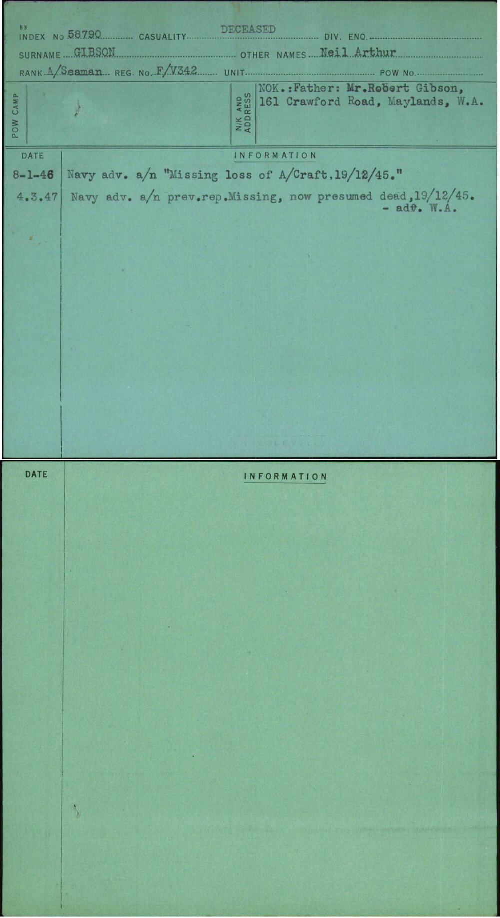 Gibson, Neil Arthur, F-V342