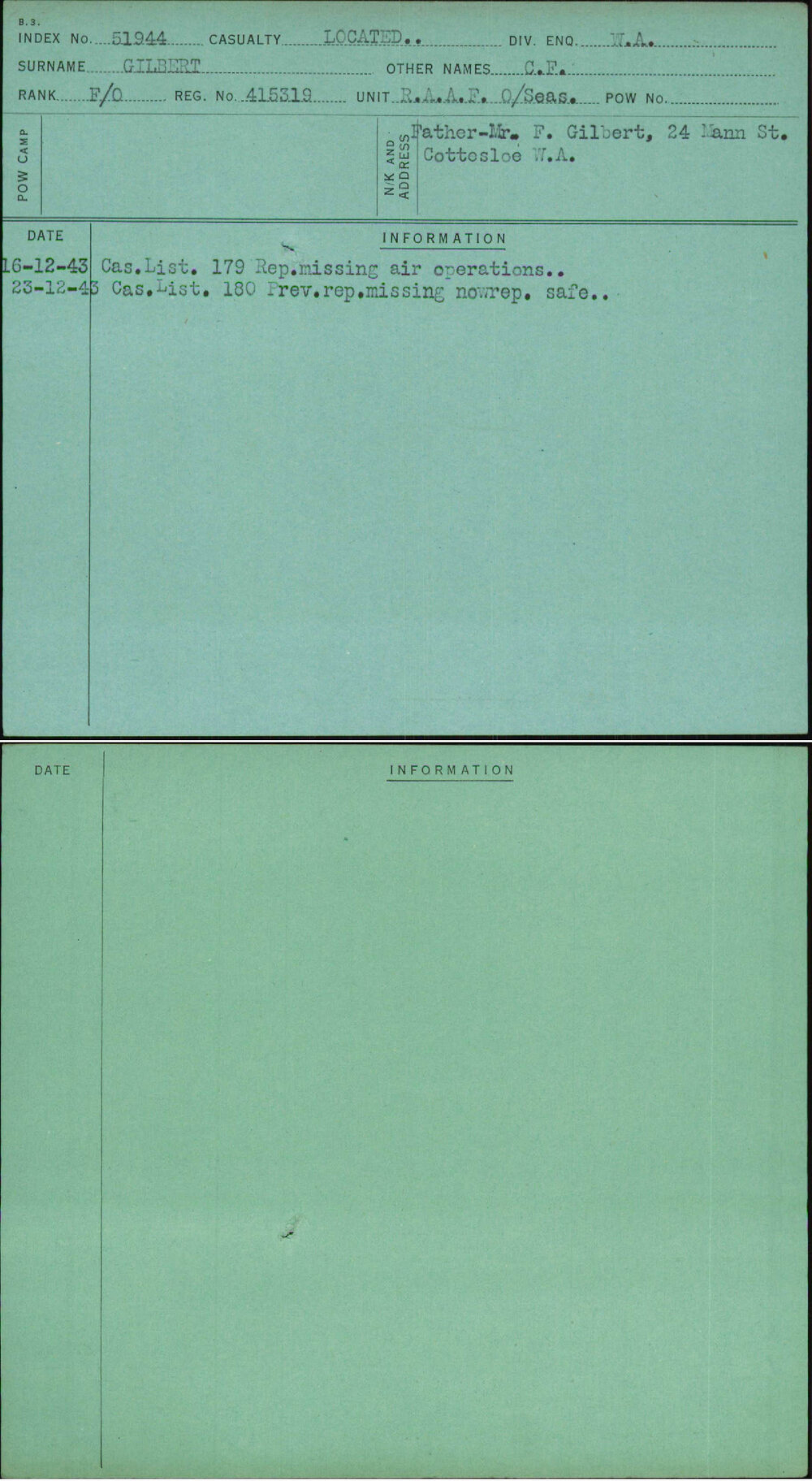 Gilbert, C F, 415319