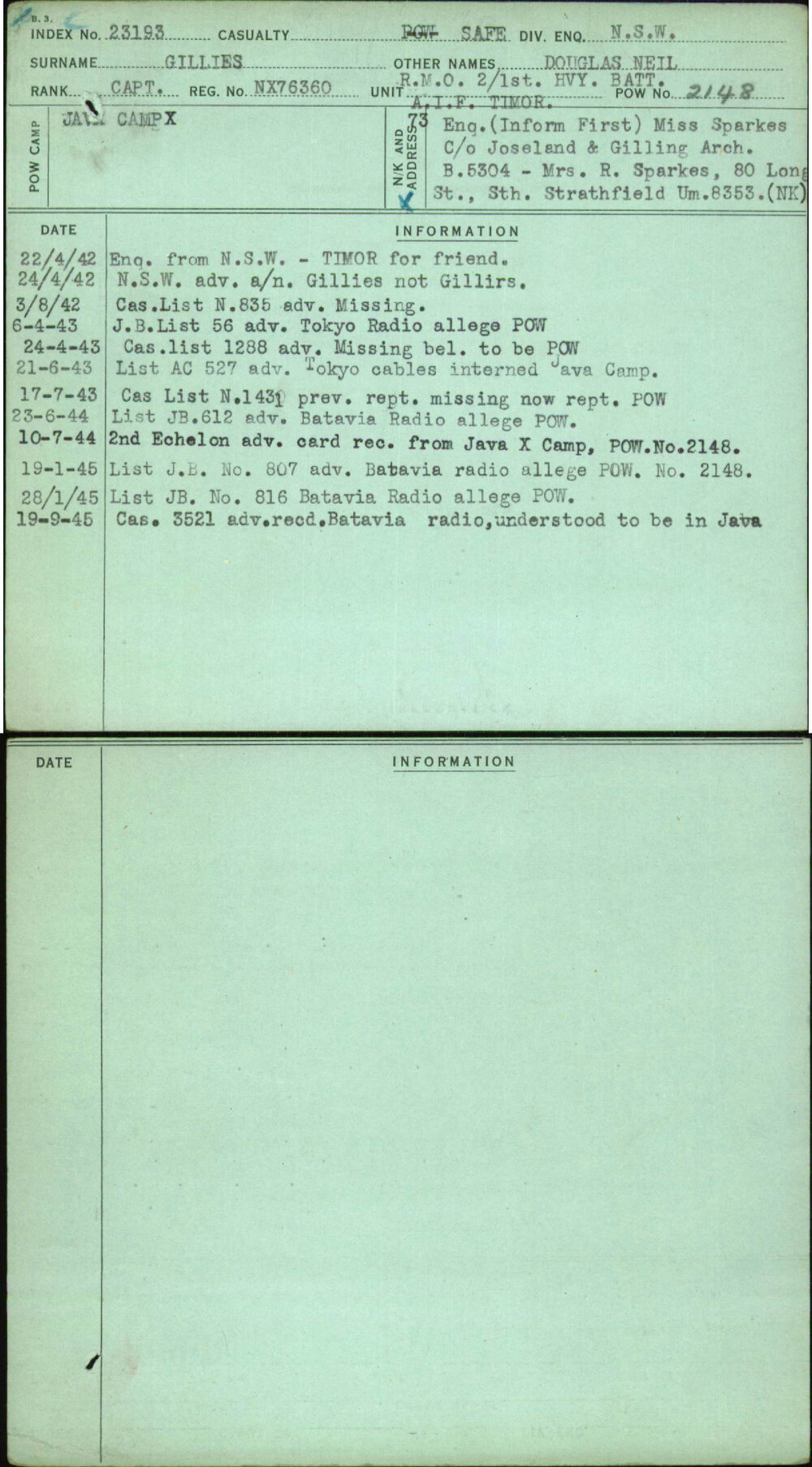 Gillies, Douglas Neil, NX76360